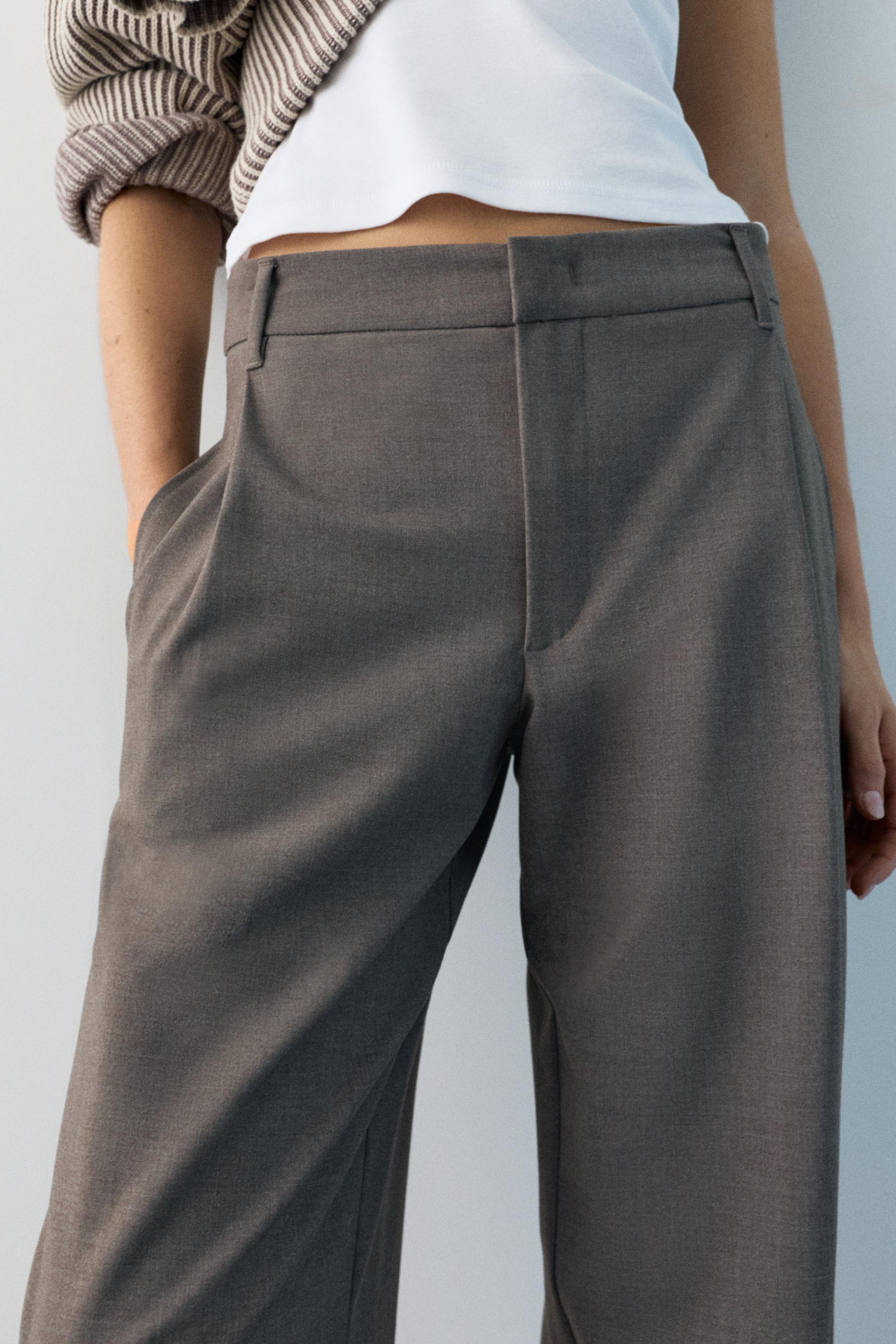 Darted smart trousers — Taupe