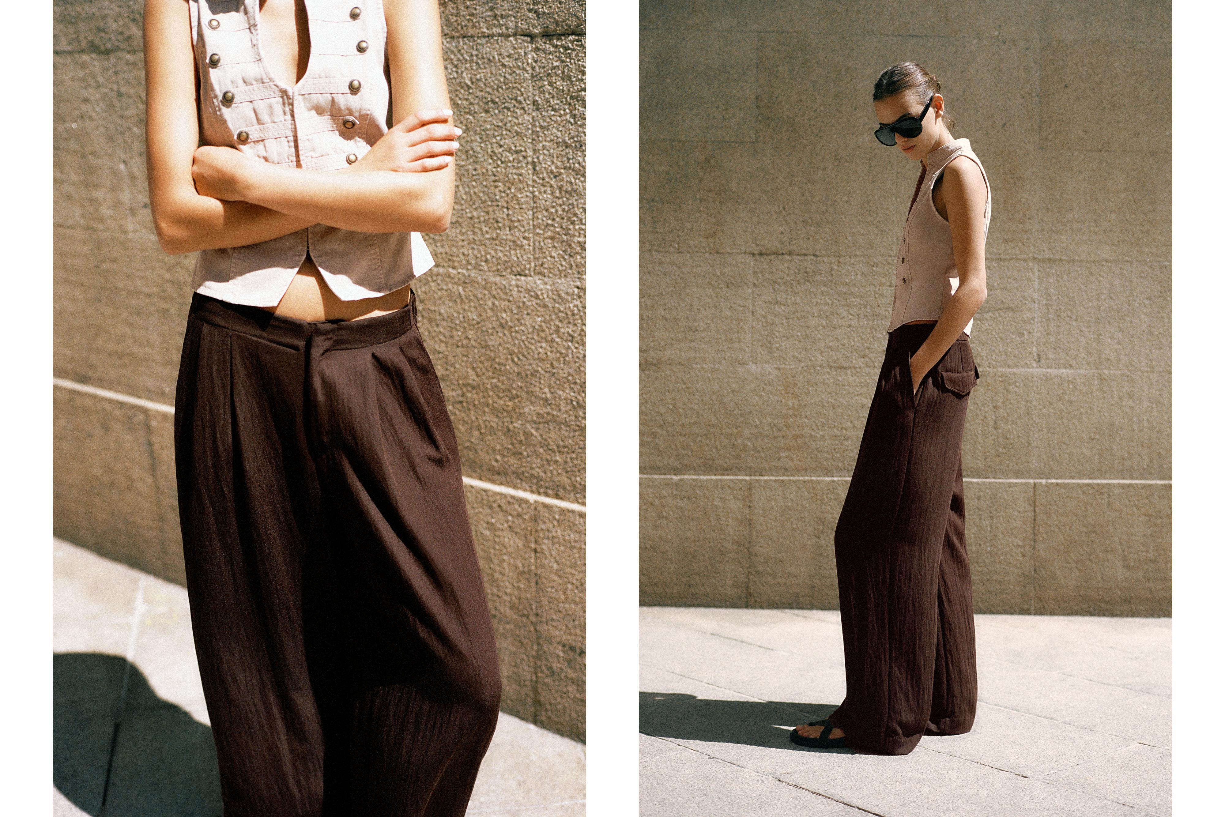 Darted smart trousers — Brown