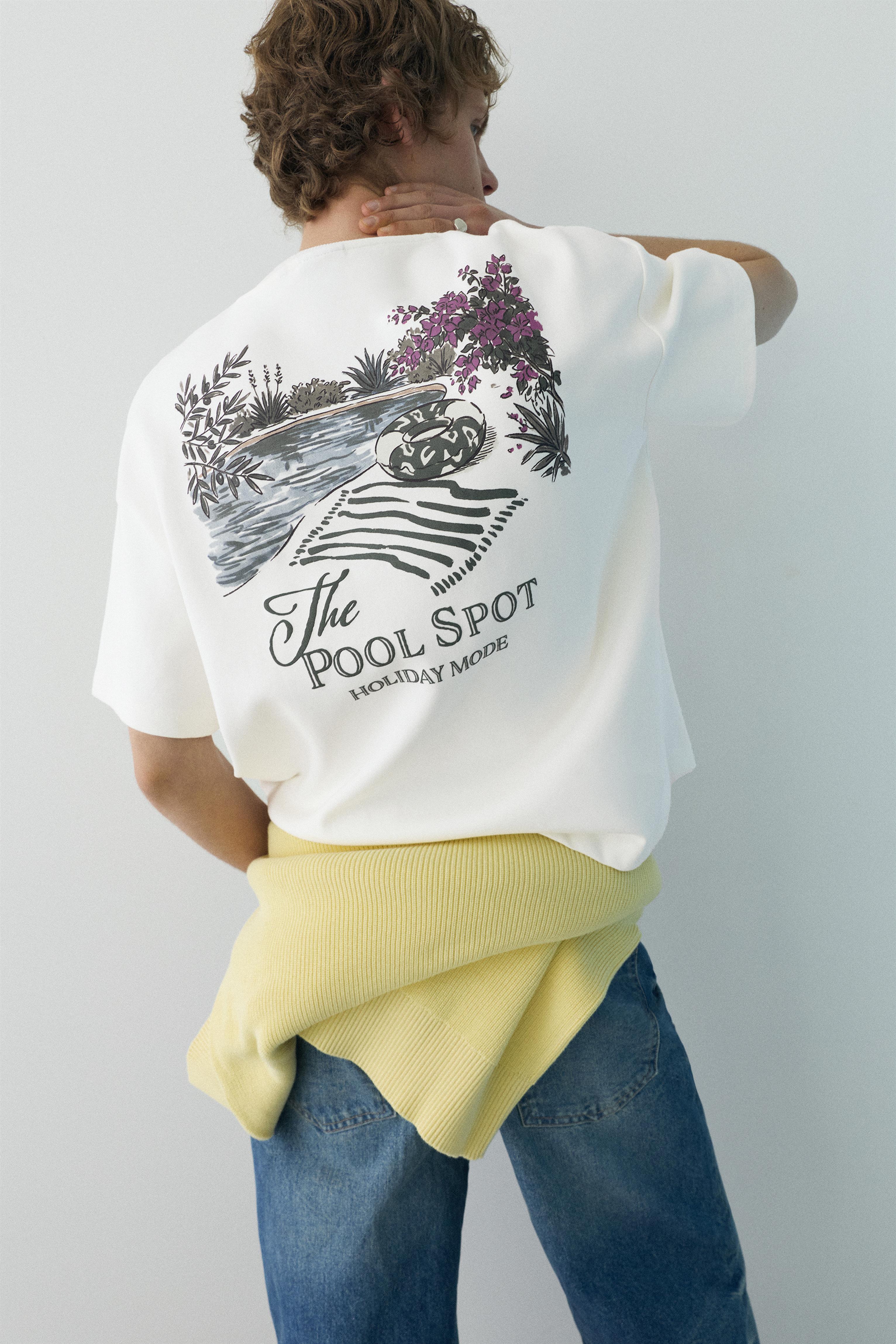 Kısa kollu grafik baskılı sweatshirt - Görsel 16