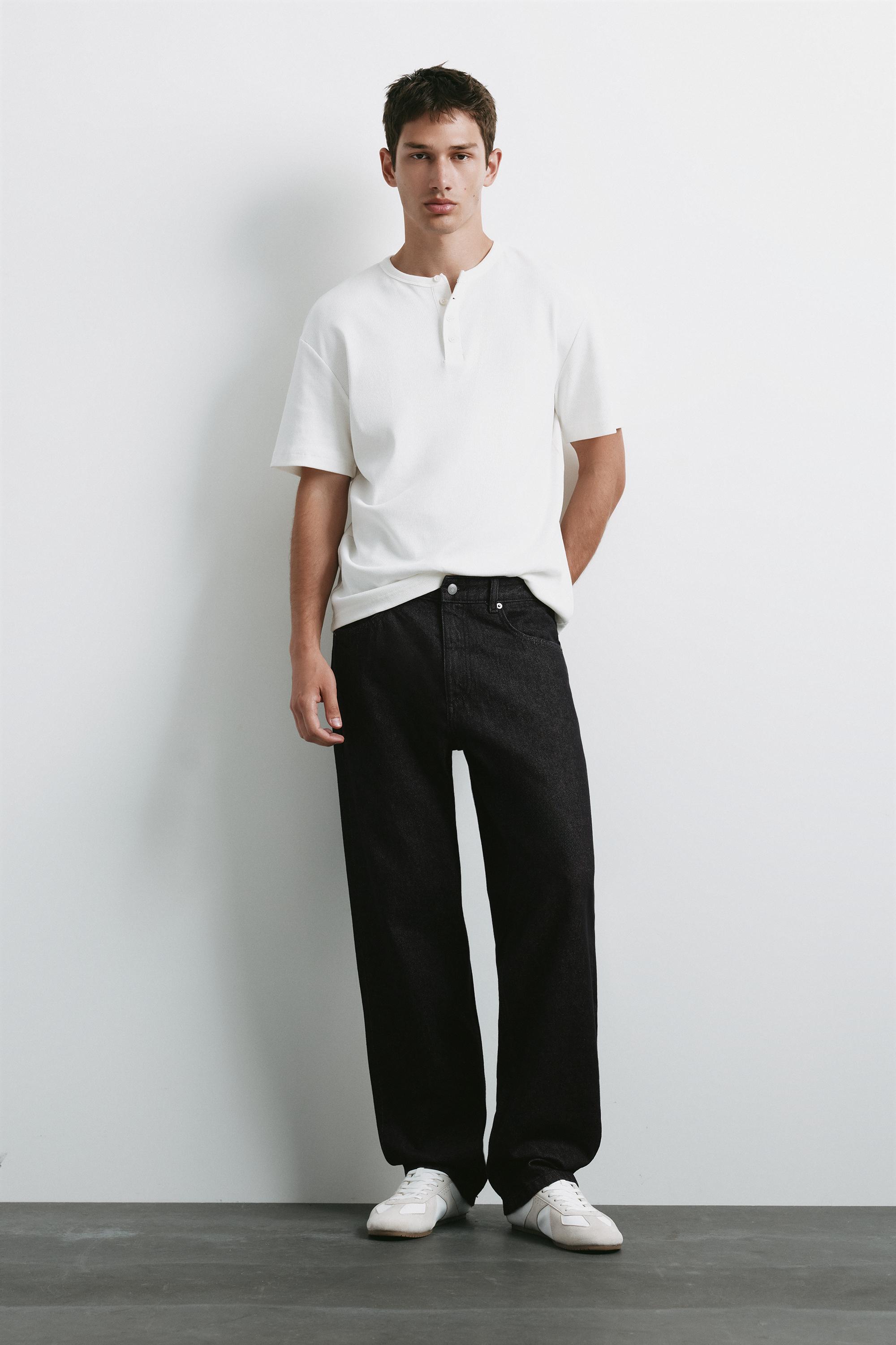 Straight-leg jeans — Black