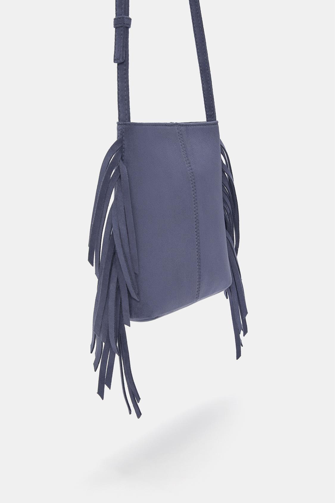 Bolso Fiesta Buganvilla Bolso Mini ZARA Beaded Azul Mujer