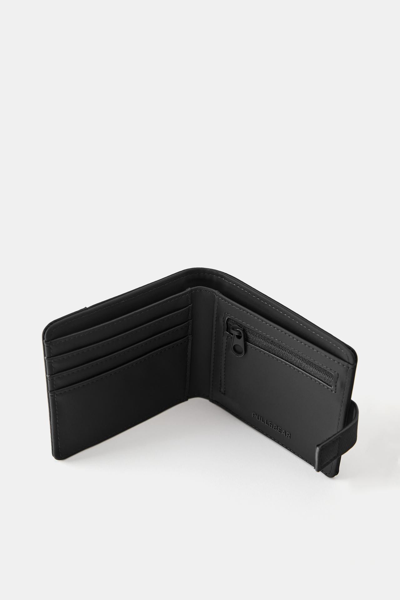 Rubberised wallet — Black