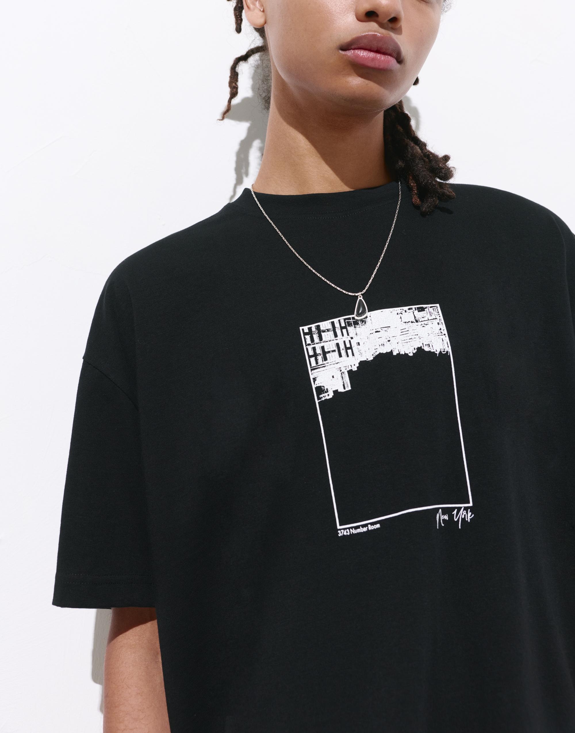New York grafik baskılı tişört - Görsel 8