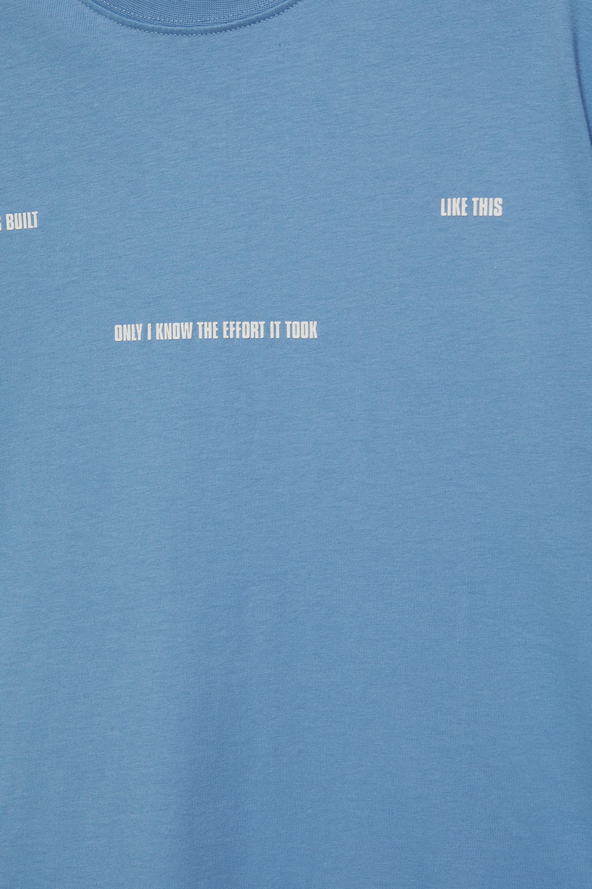 STWD boxy text T-shirt — Sky blue