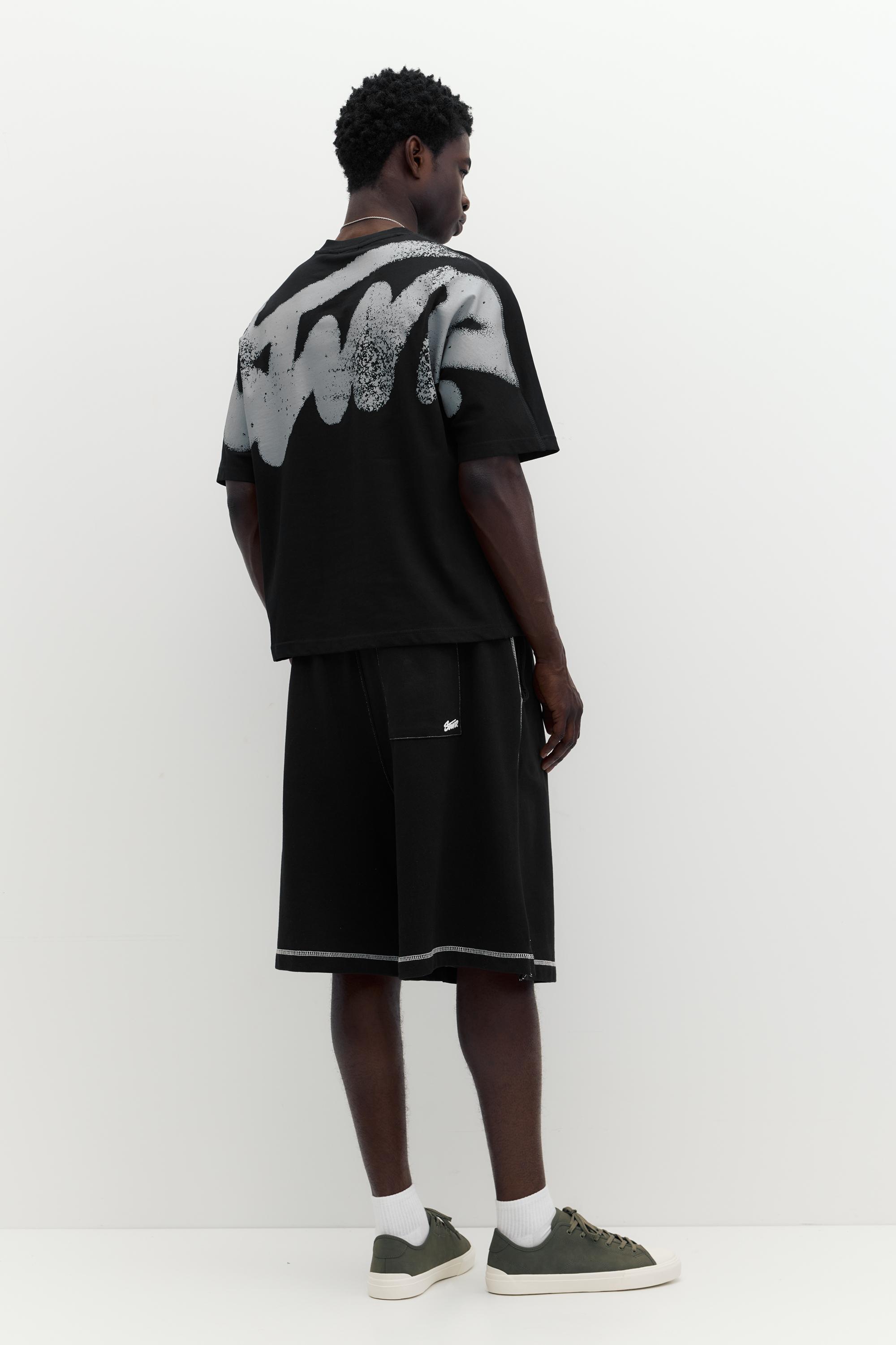 STWD graffiti logo T-shirt — Black