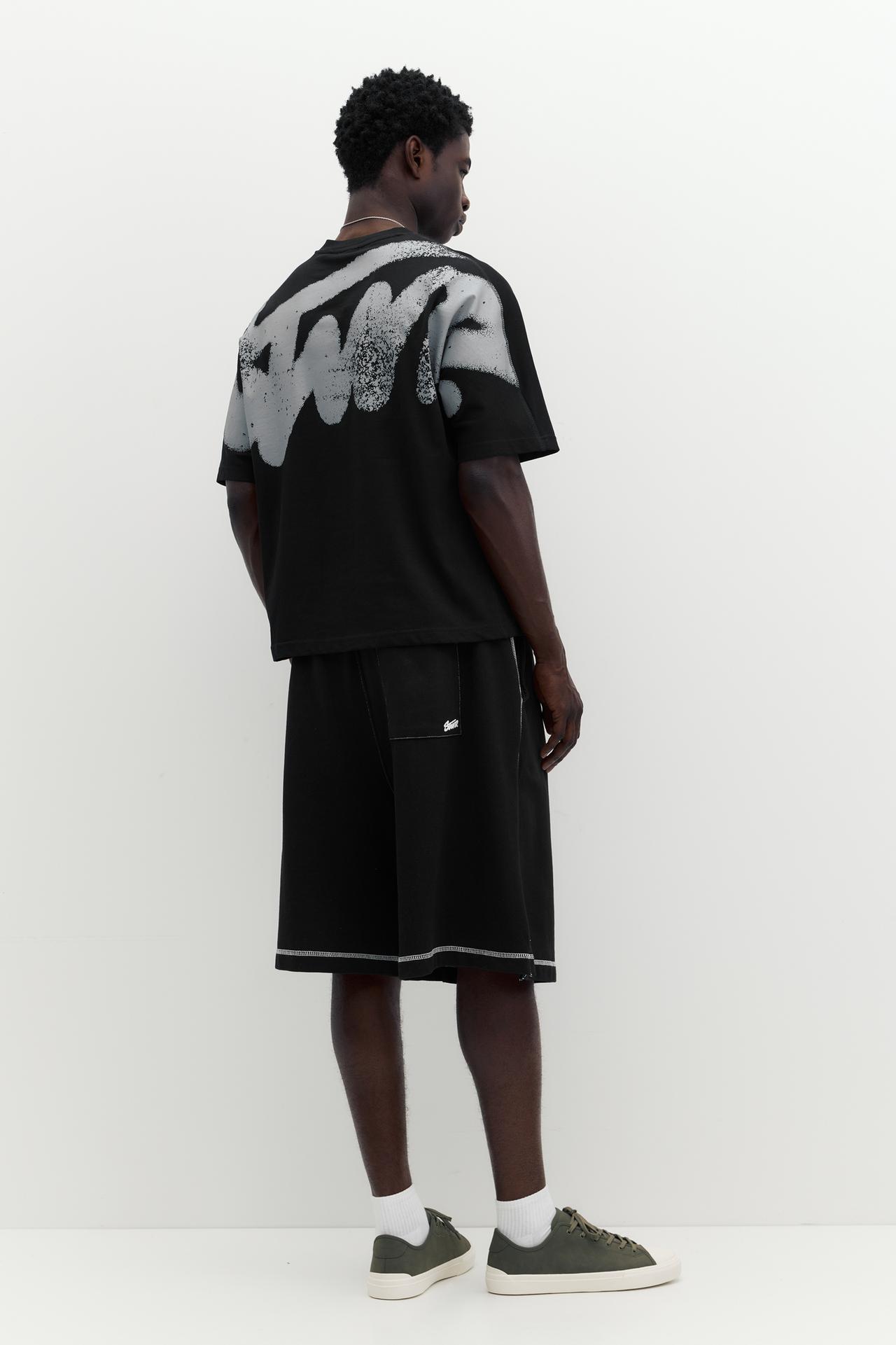 STWD graffiti logo T-shirt — Black