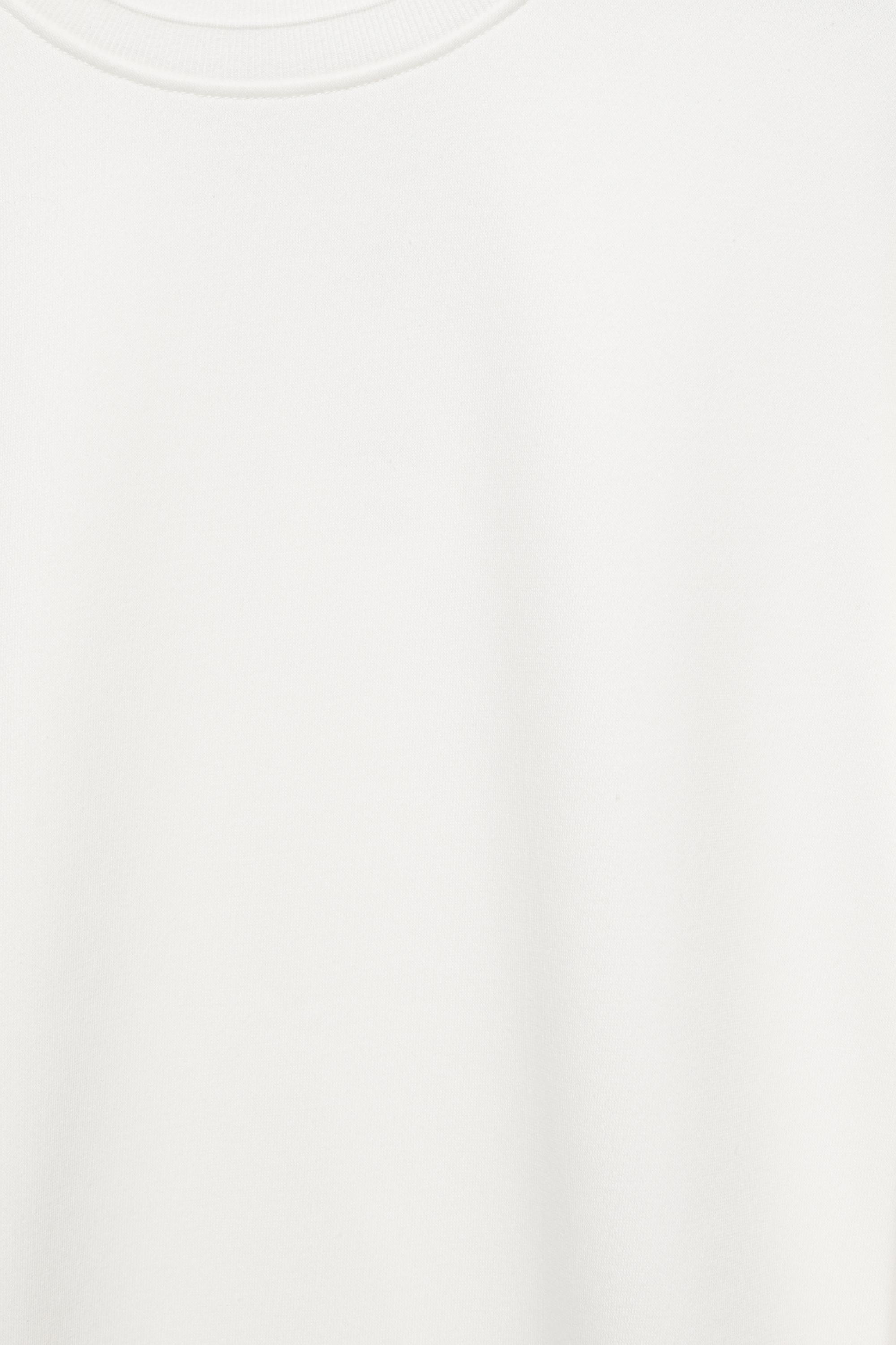 Relaxed fit round neck sweatshirt — Off white