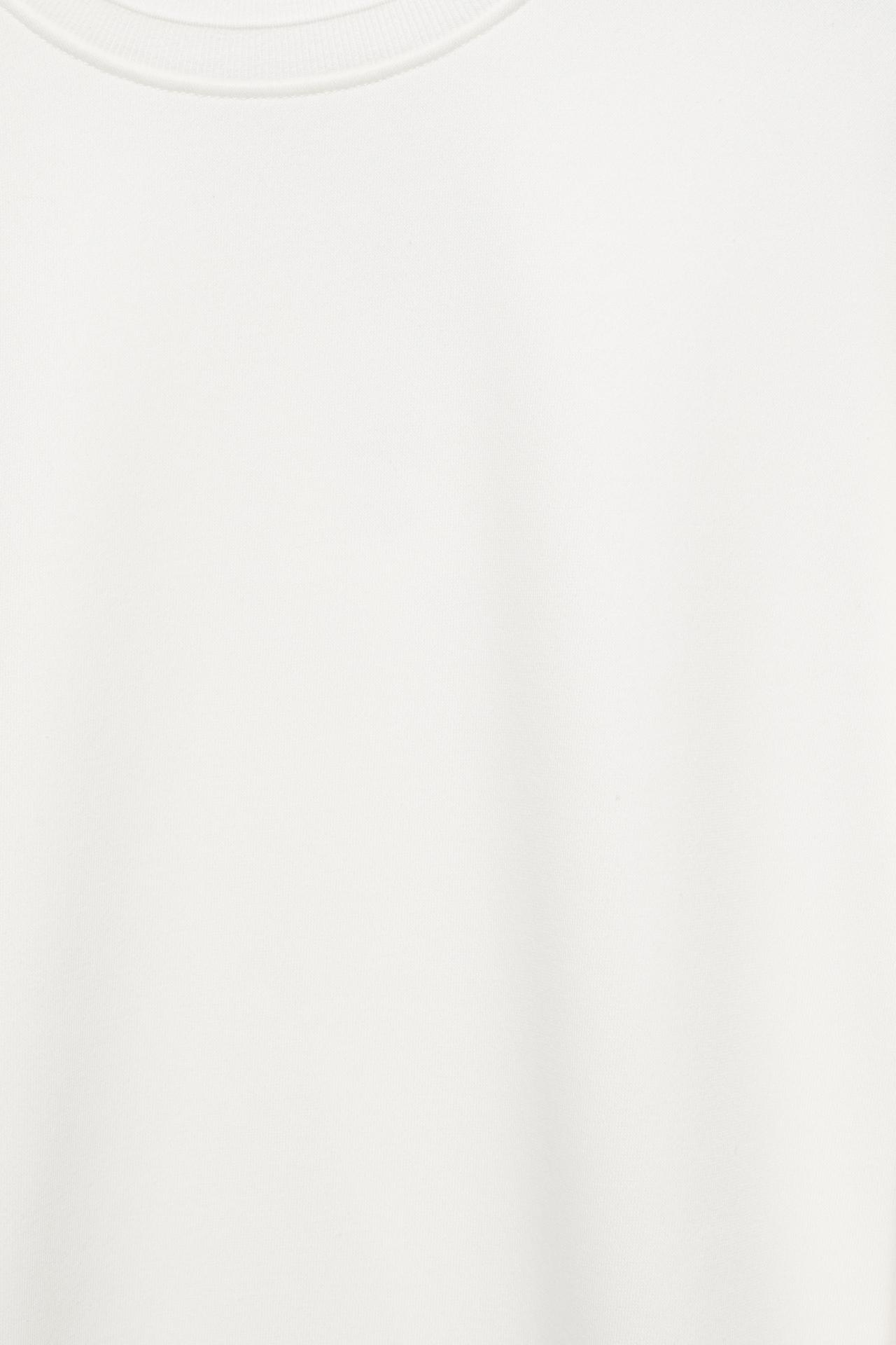 Relaxed fit round neck sweatshirt — Off white