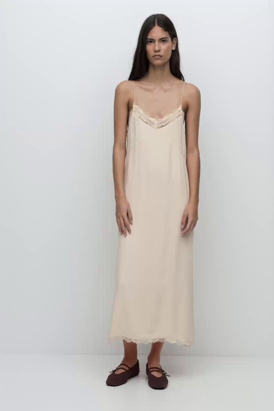 denim dress with slit Jean For Women This thoughtful detail adds SHEIN Solid Ruched Cami baby_blush_pink_dres Product:Top-Box Rack
