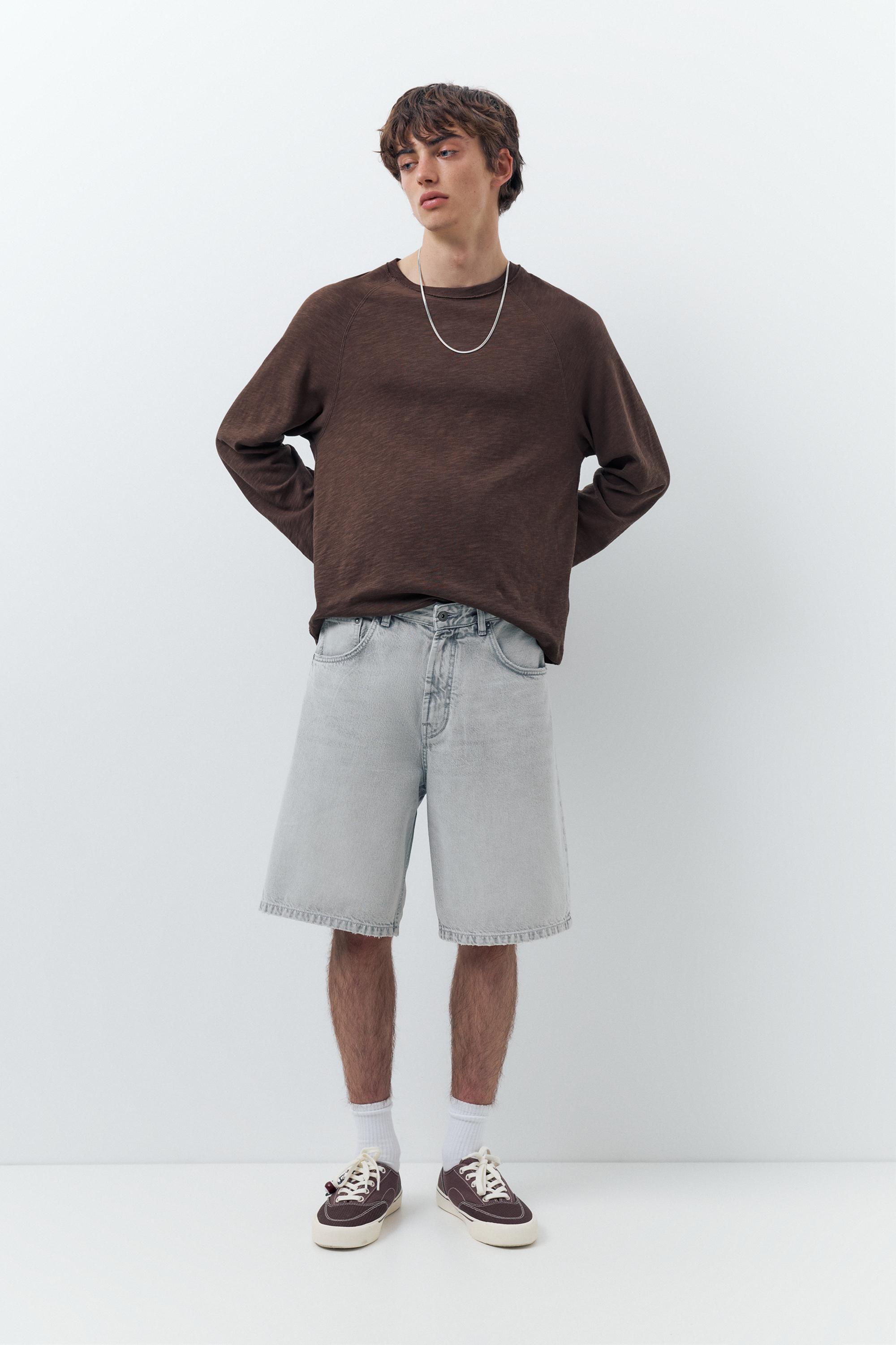 Baggy denim bermuda şort - Görsel 123