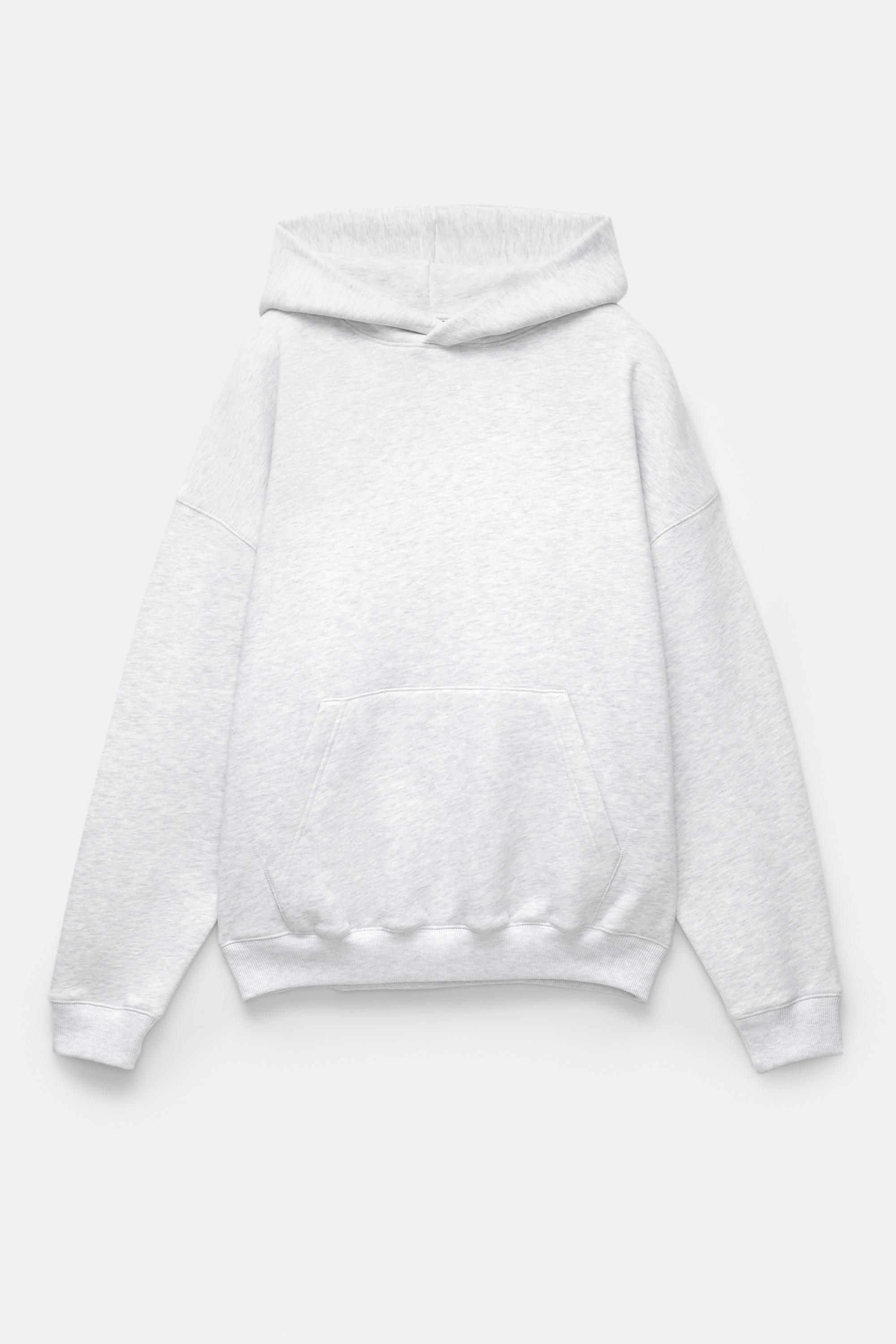 Boxy hoodie — Pale marl