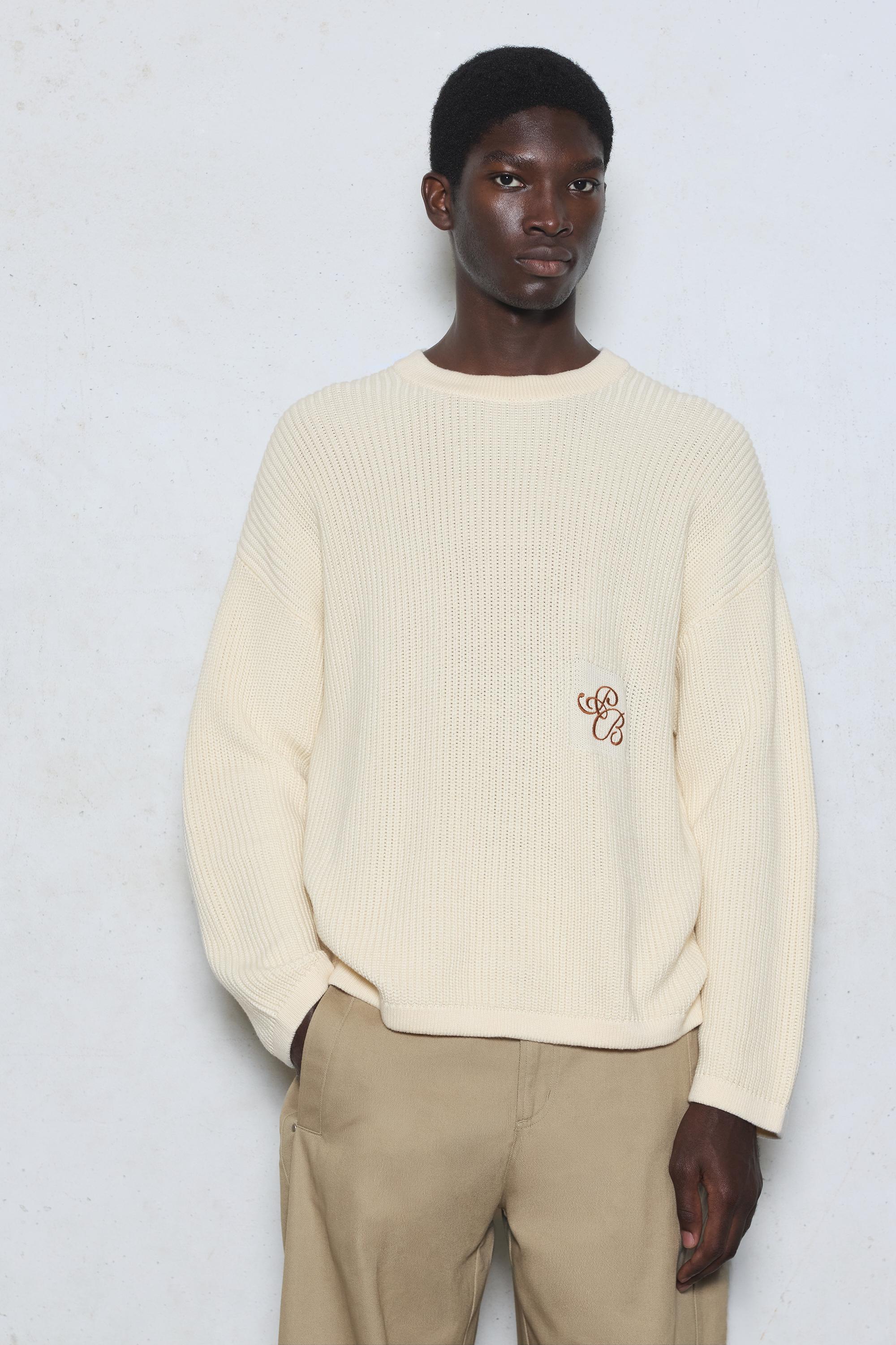 Embroidered jumper — Off white