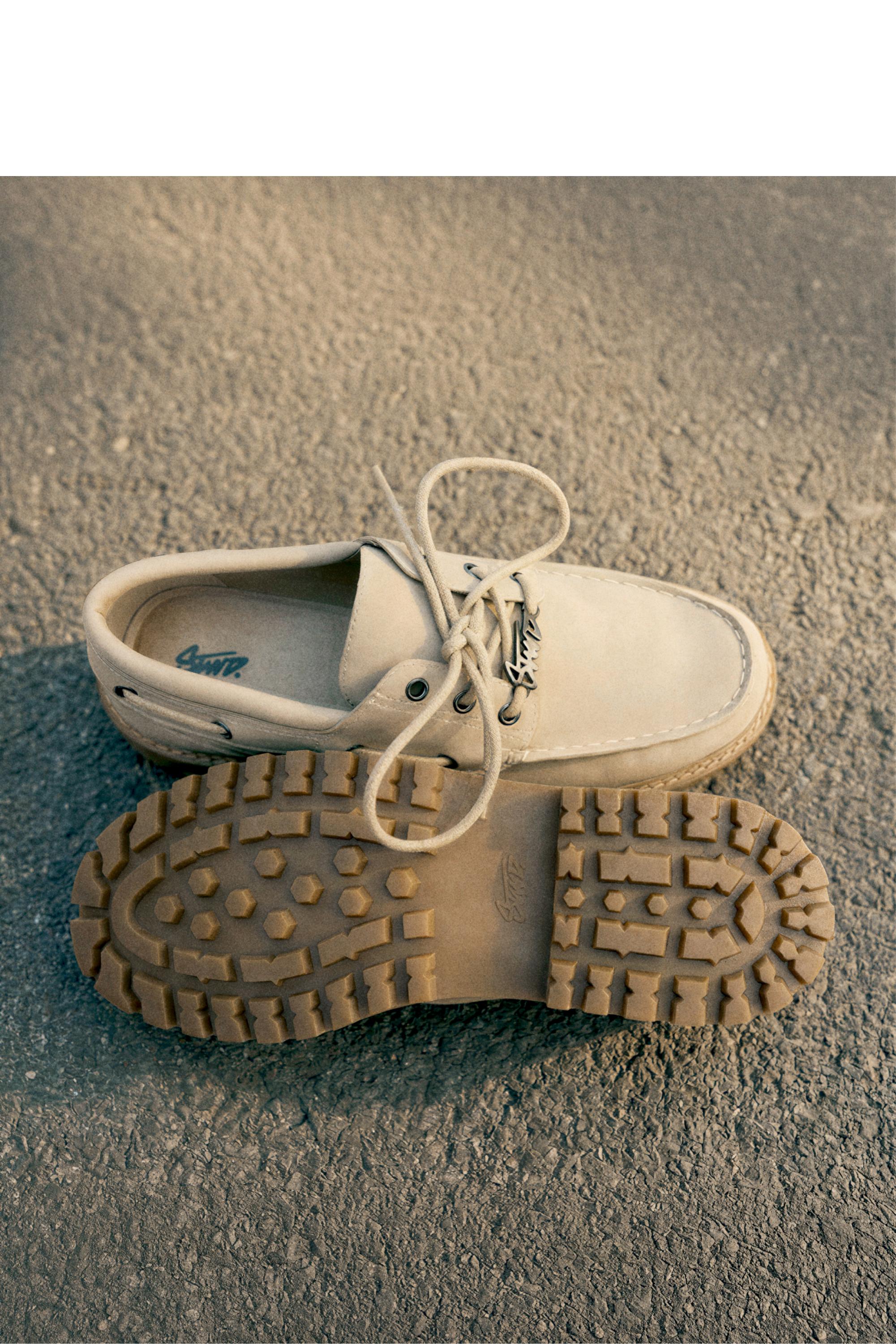 STWD boat shoes — Ecru