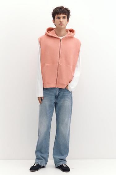Sleeveless hoodie — Coral 4