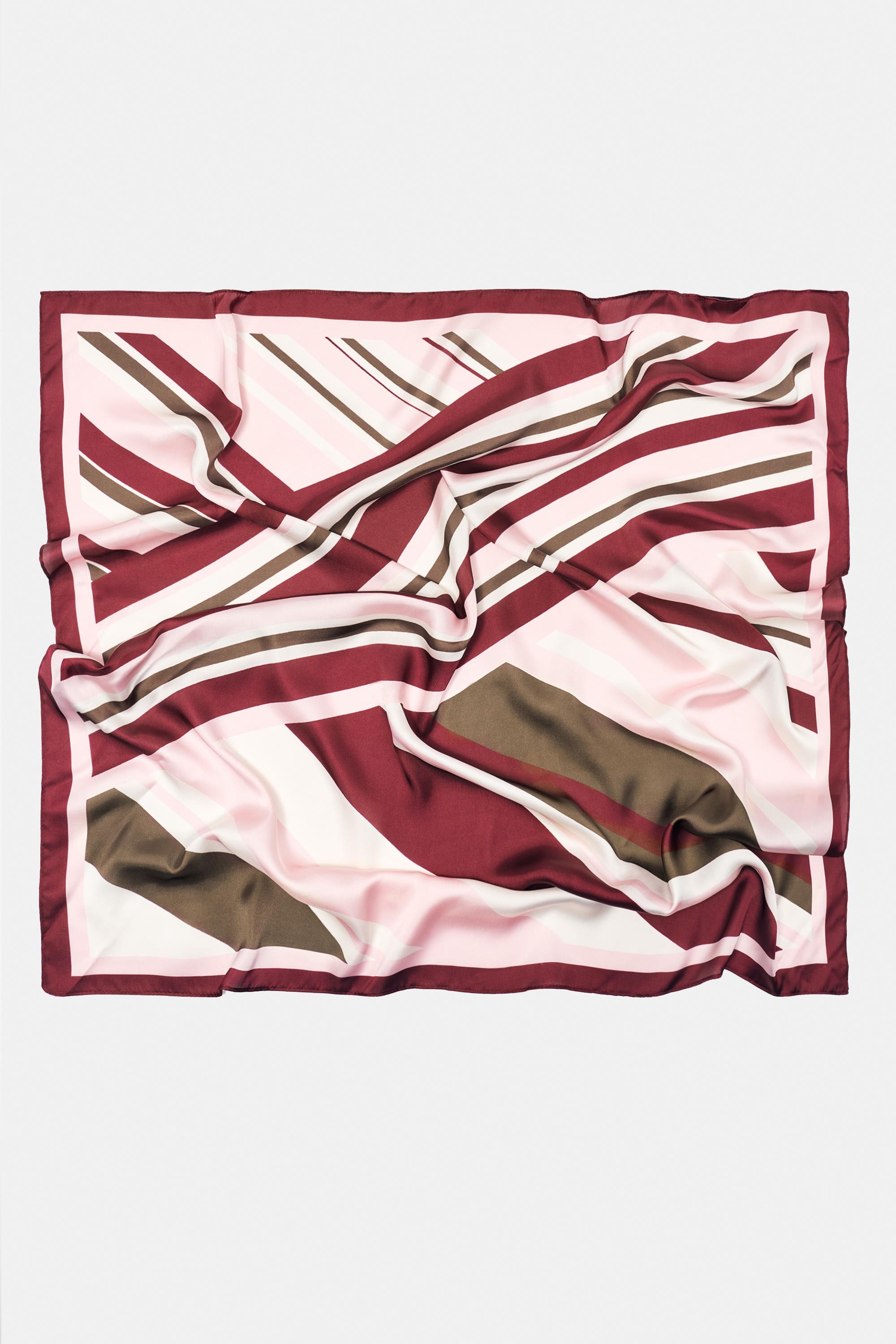 Striped satin scarf — Pink
