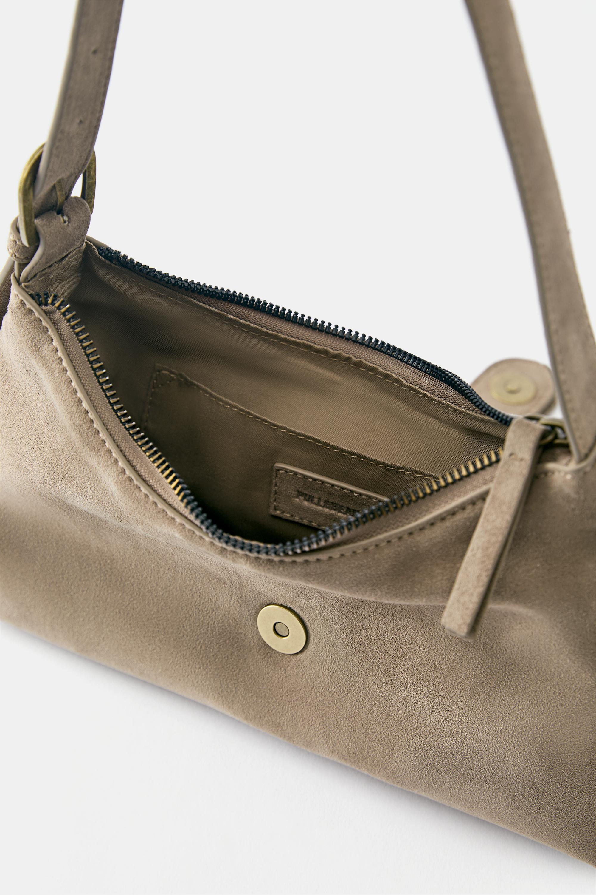 Buckle shoulder bag — Taupe