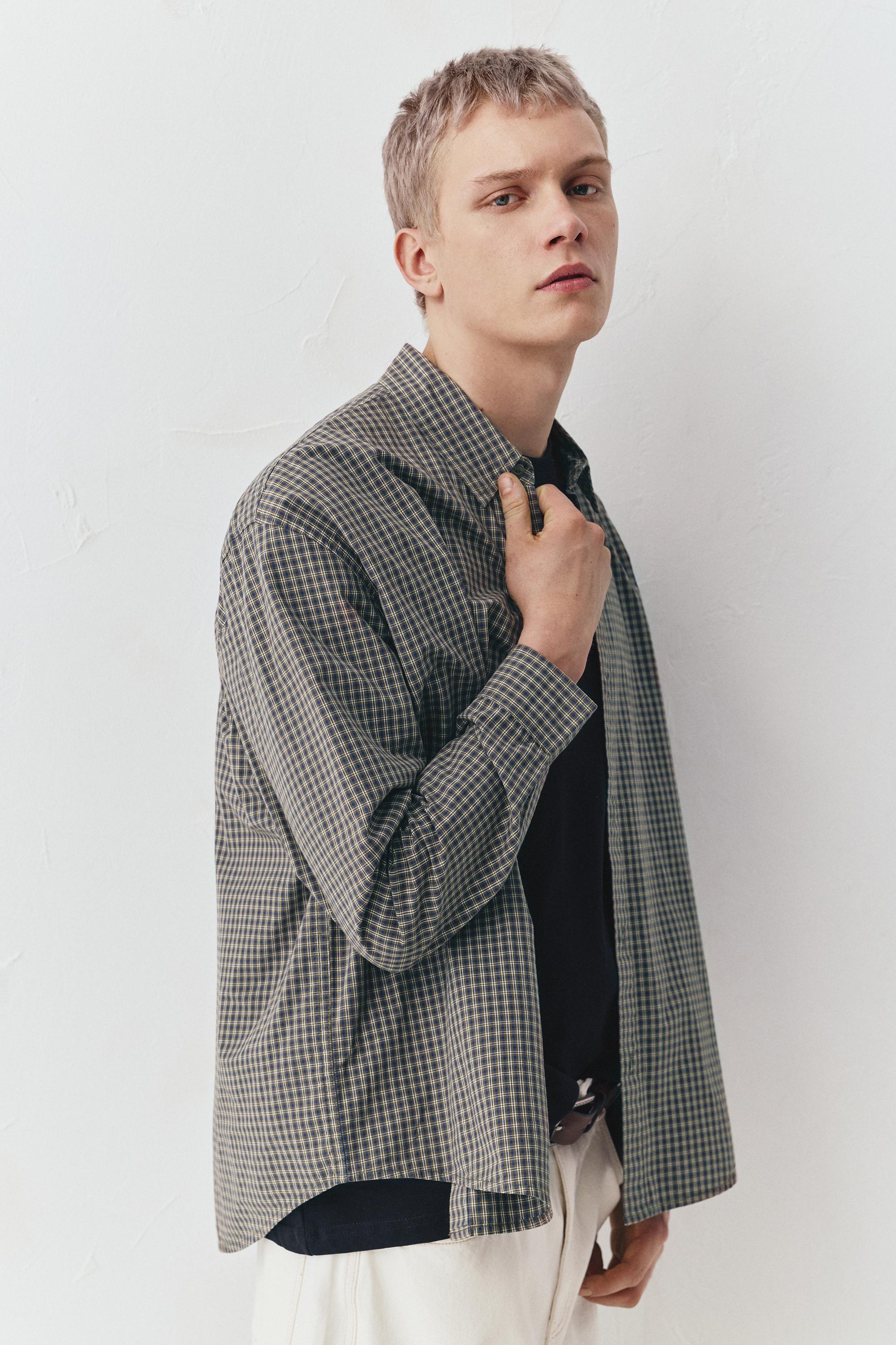 Long sleeve check shirt — Green