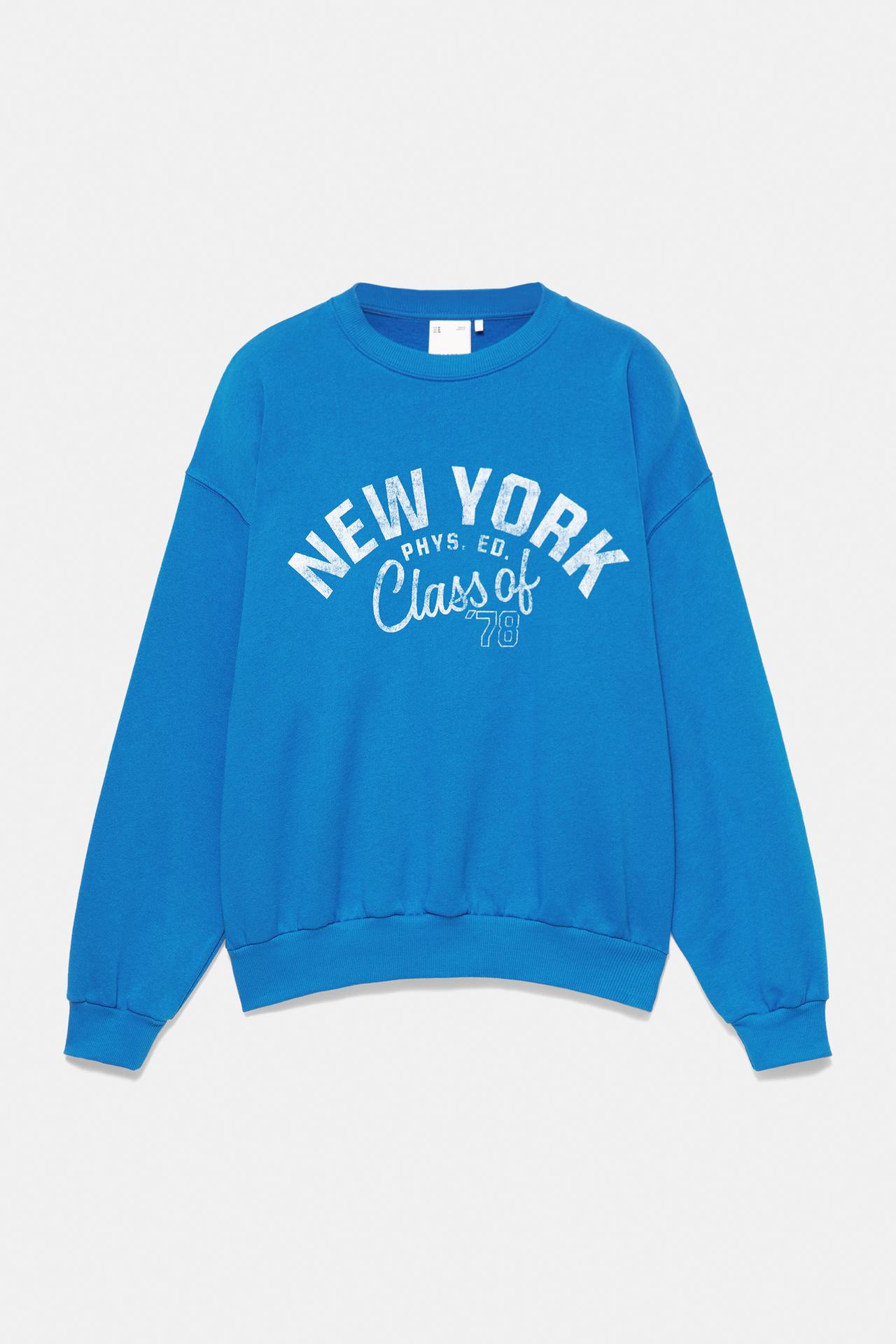 Blue New York sweatshirt — Deep blue