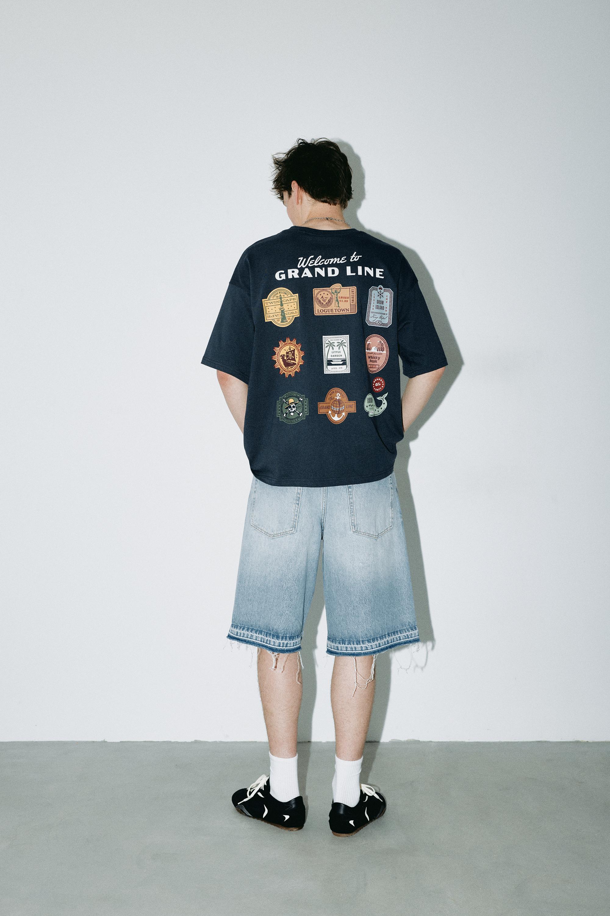 One Piece Grand Line T-shirt — Dark navy