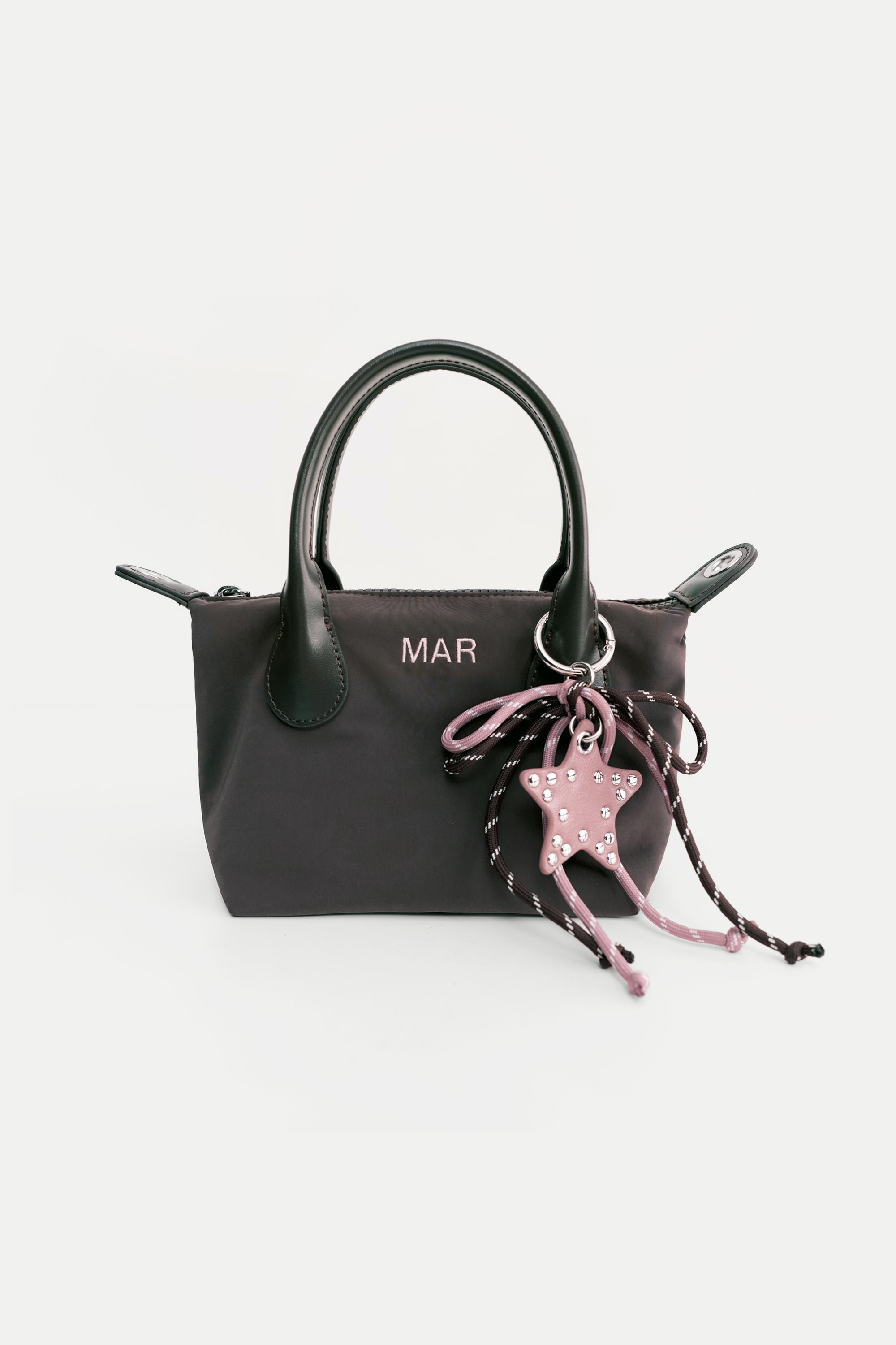Embellished nylon crossbody bag — Brown