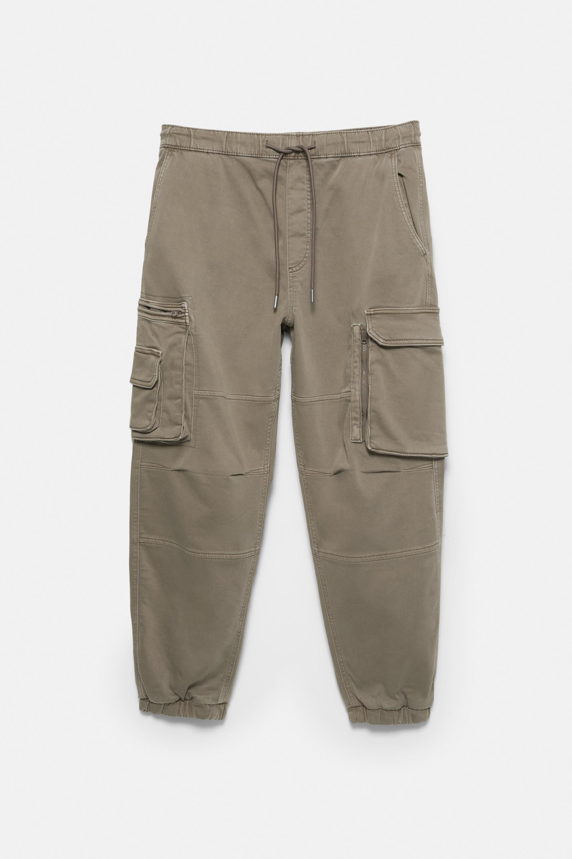 Multi-pocket comfort jogger trousers — Khaki