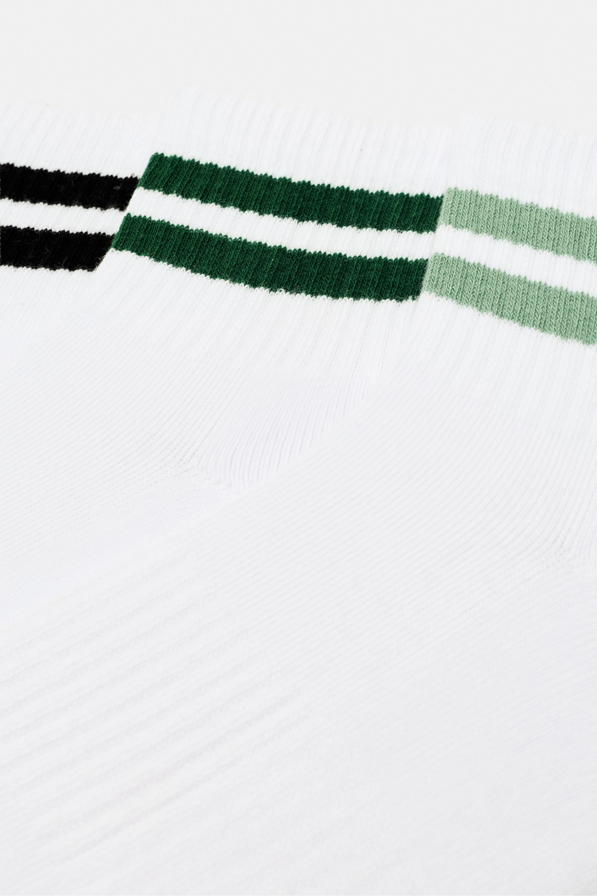 Pack of 3 pairs of striped socks — Bluish green