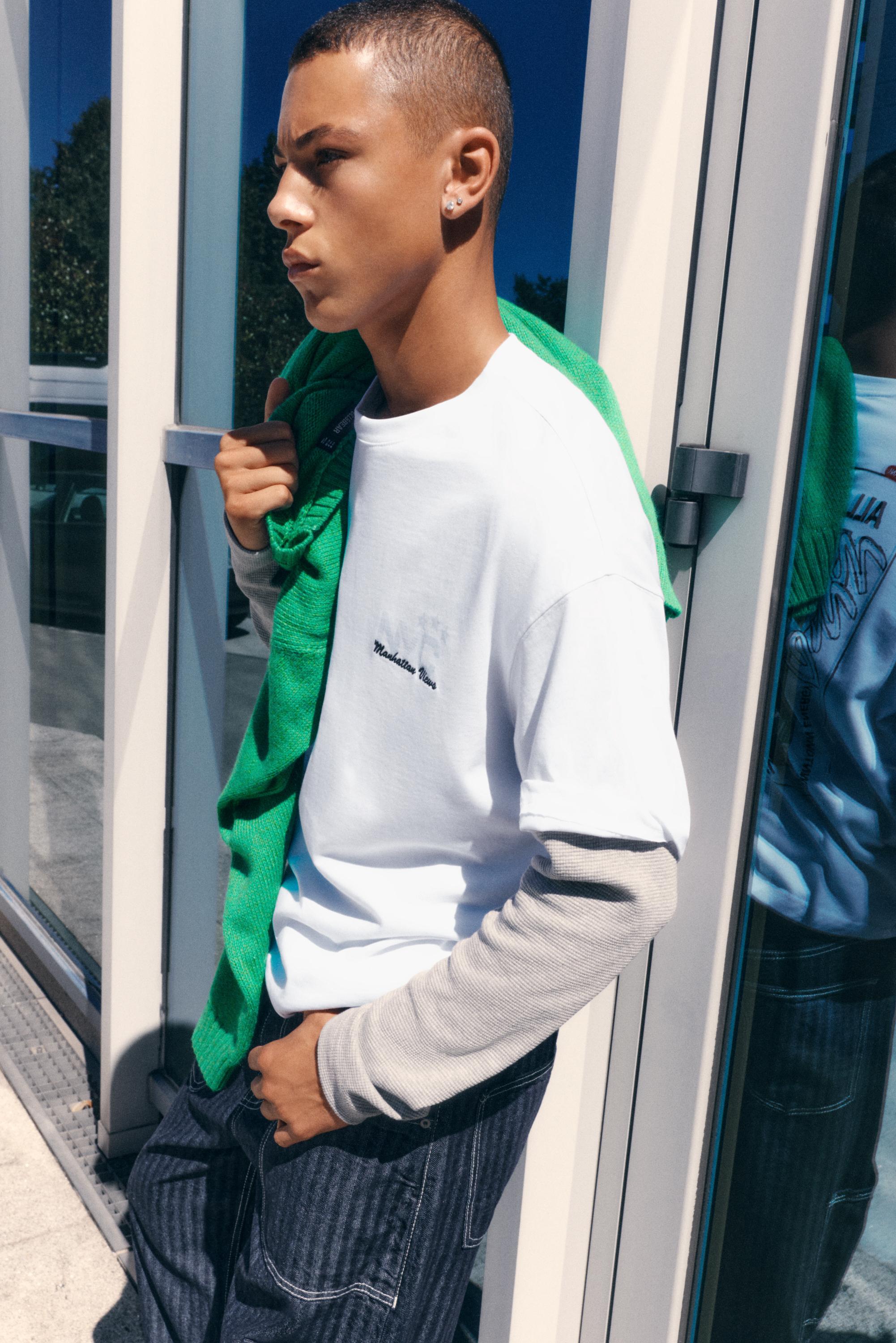 Pull&Bear STWD NYC grafikli tişört görsel 8