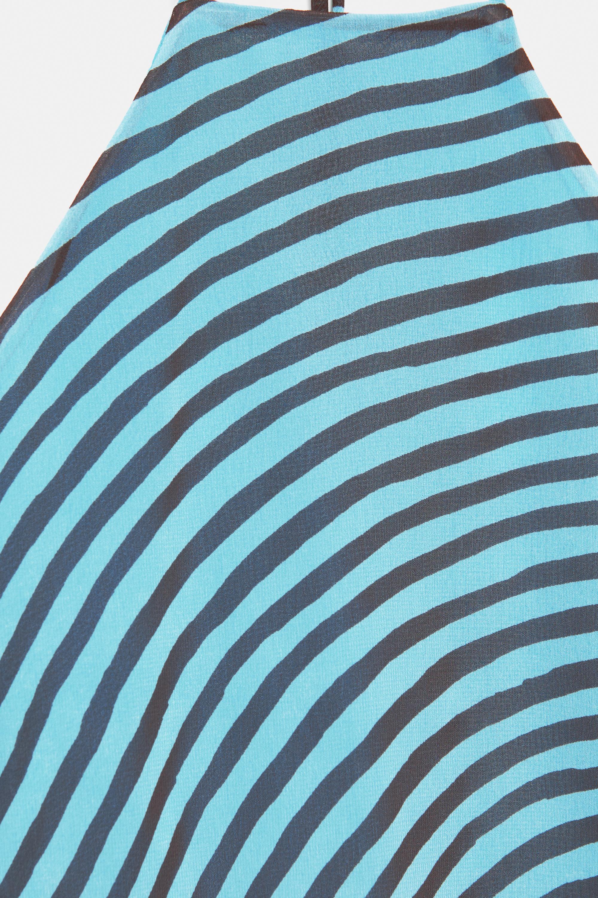 Wavy halter top — Brown/Blue