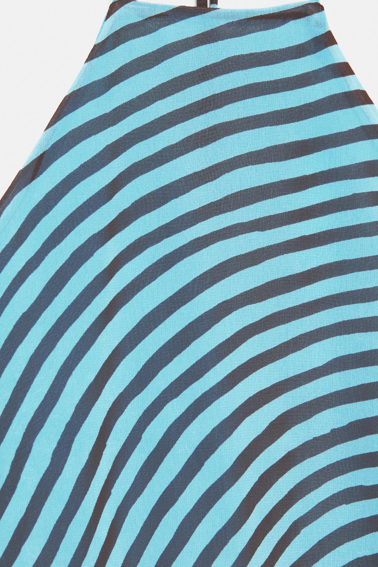 Wavy halter top — Brown/Blue