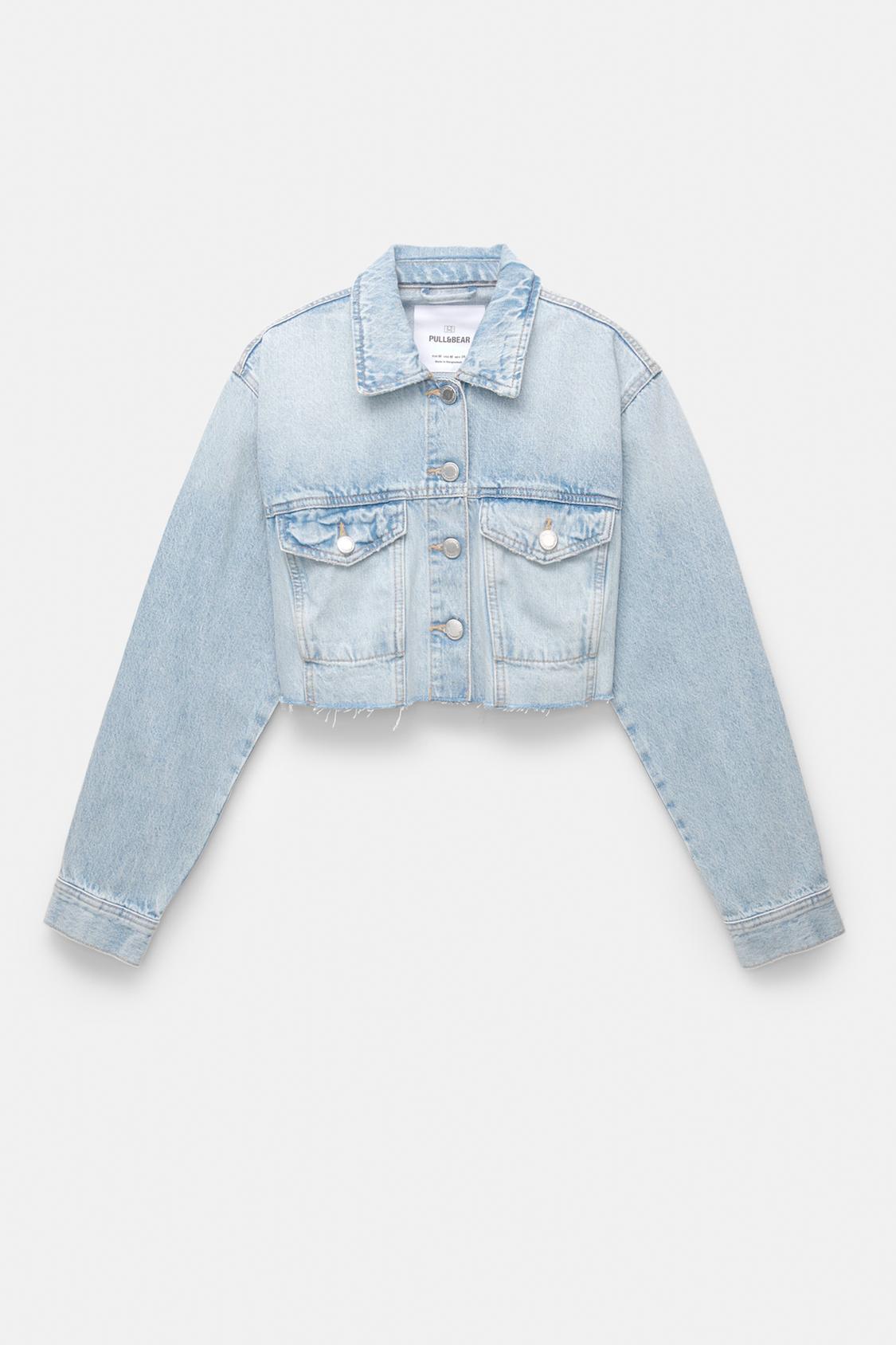 Jeans Chamarra Cafe Pull And Bear Cazadora Vaquera Mujer Pull And