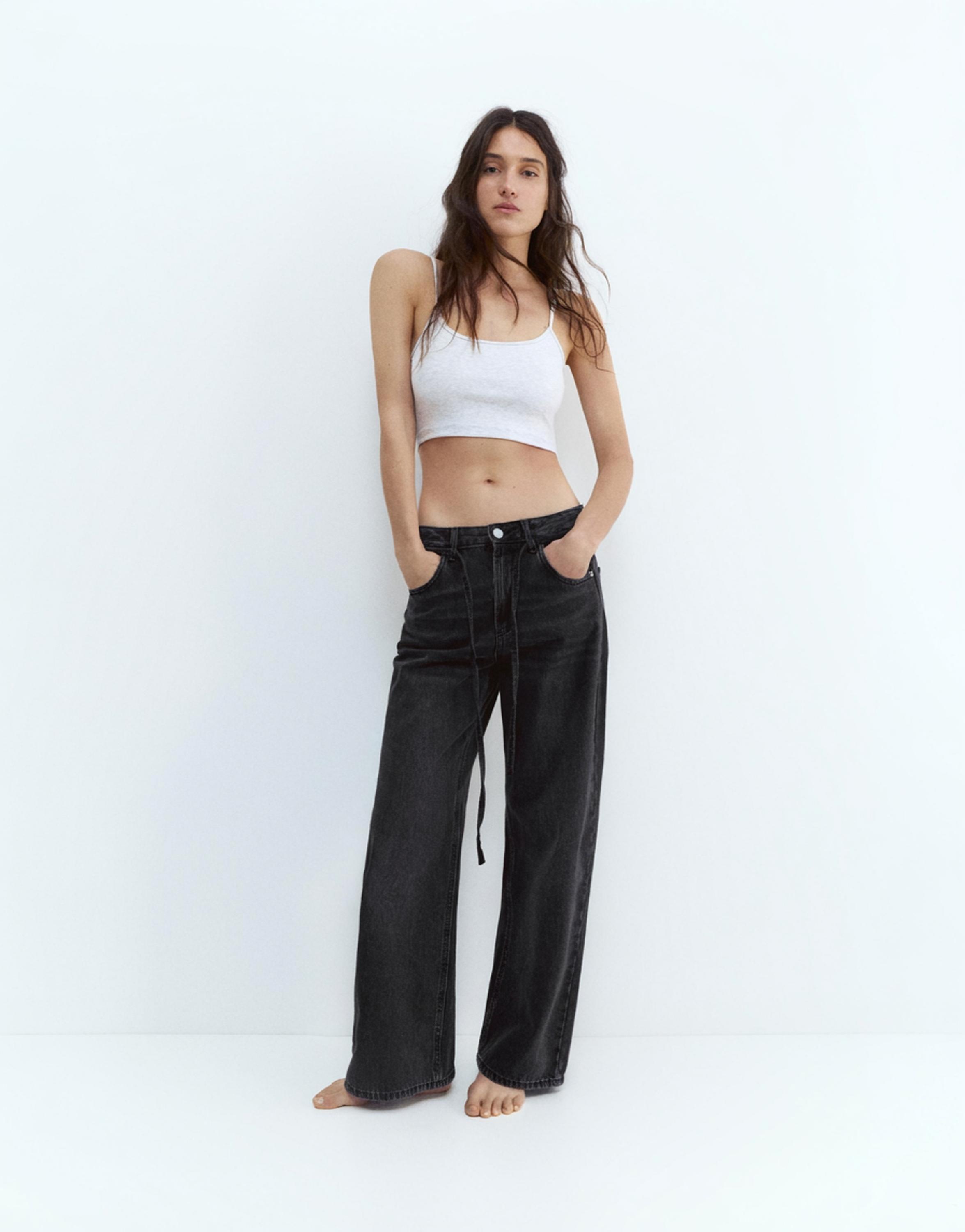 Bağcıklı baggy jean - Görsel 6