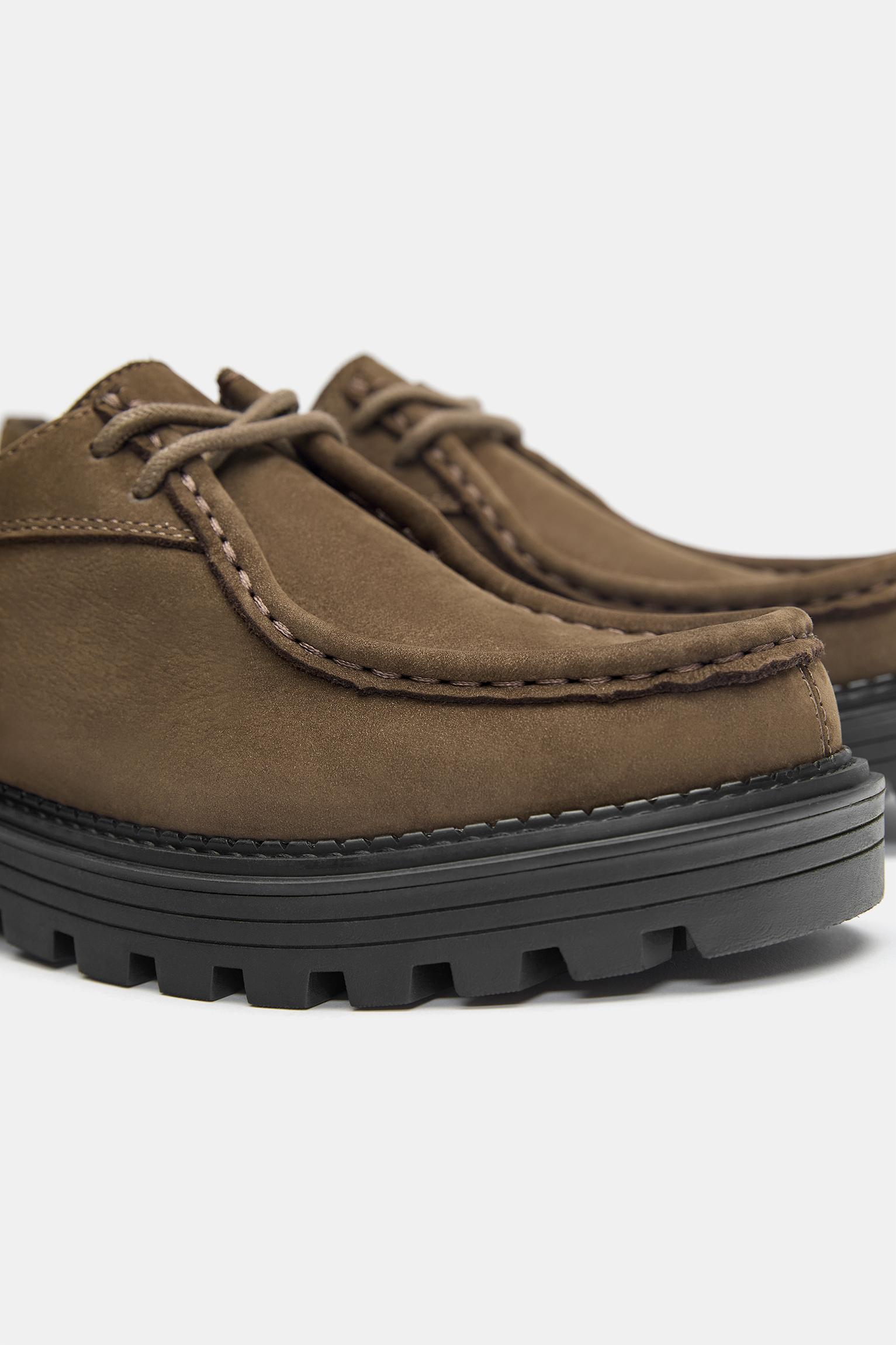 Bağcıklı düz deri ayakkabı - Görsel 6