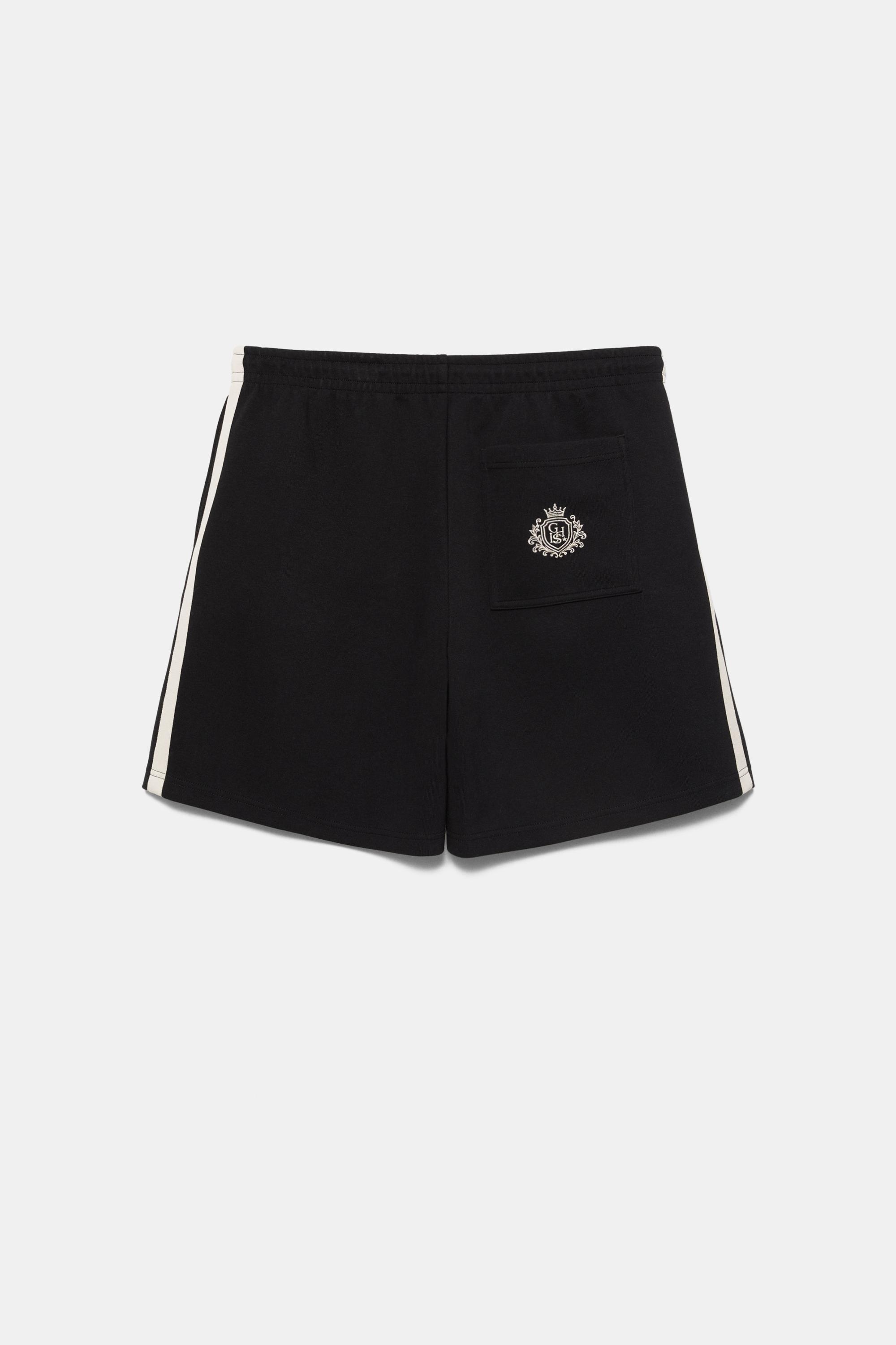Paneled Bermuda shorts — Black