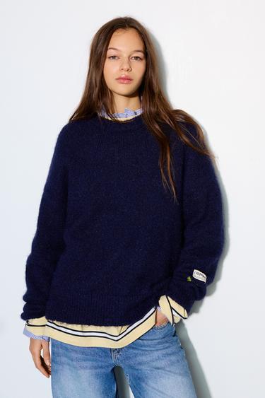 Basic round neck jumper — Navy 1