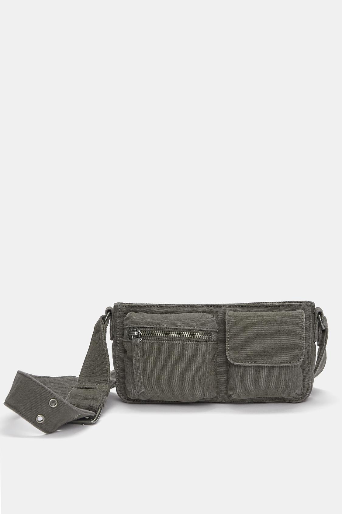 Canvas messenger bag with pockets - pull&bear