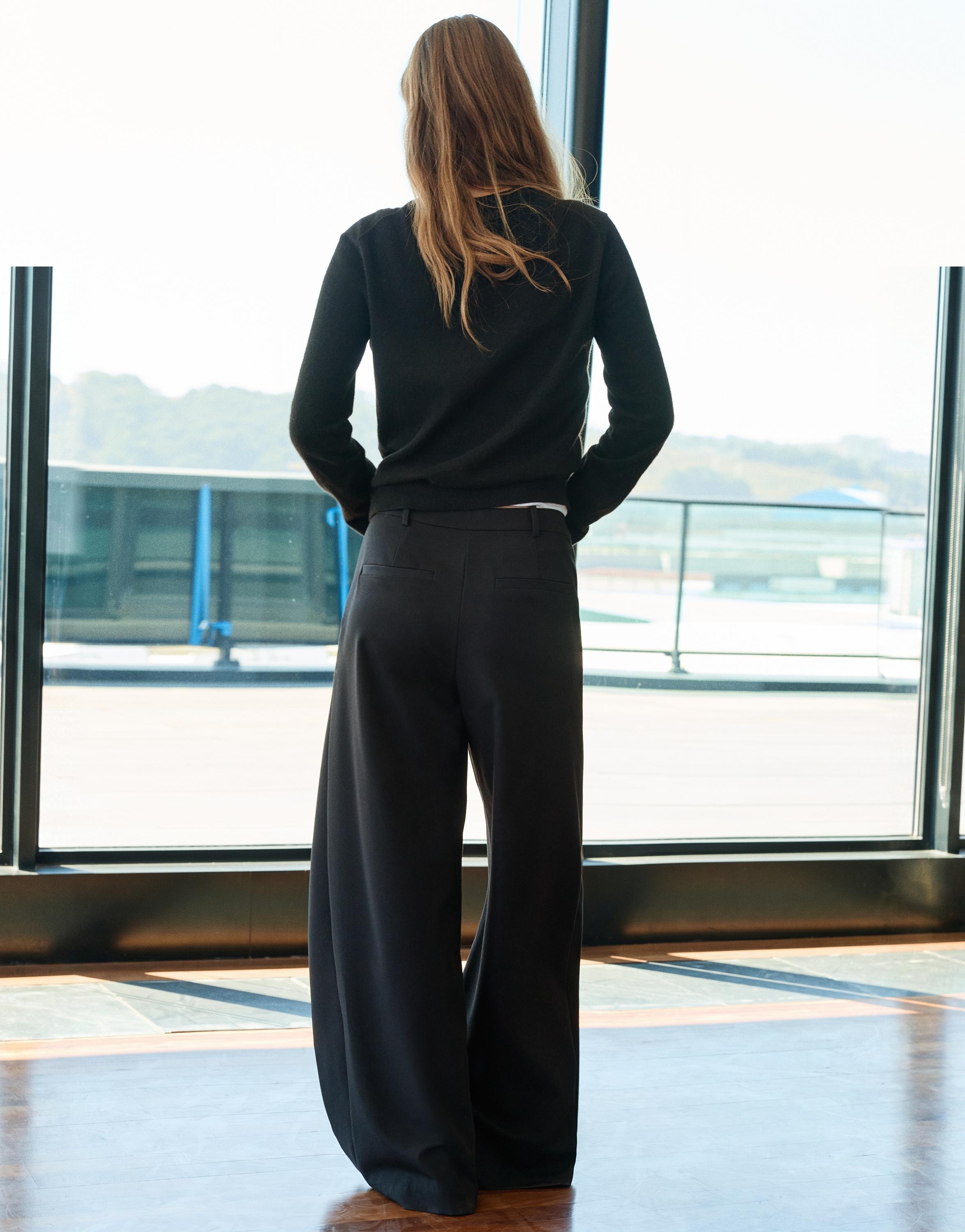 Pull&Bear Kruvaze bel klasik pantolon görsel 8
