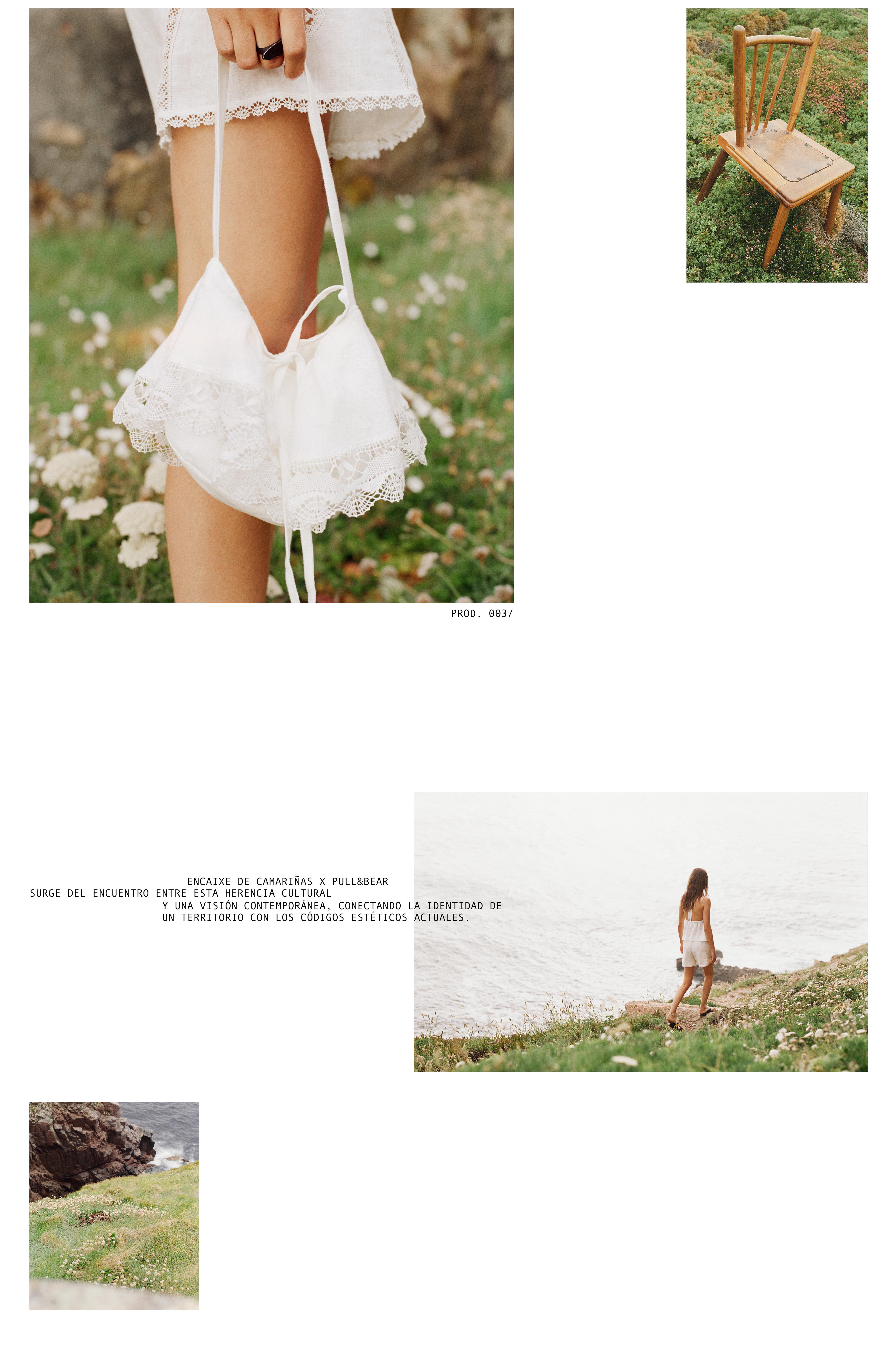Encaixe de Camariñas x Pull&Bear 100% linen bag — Off white