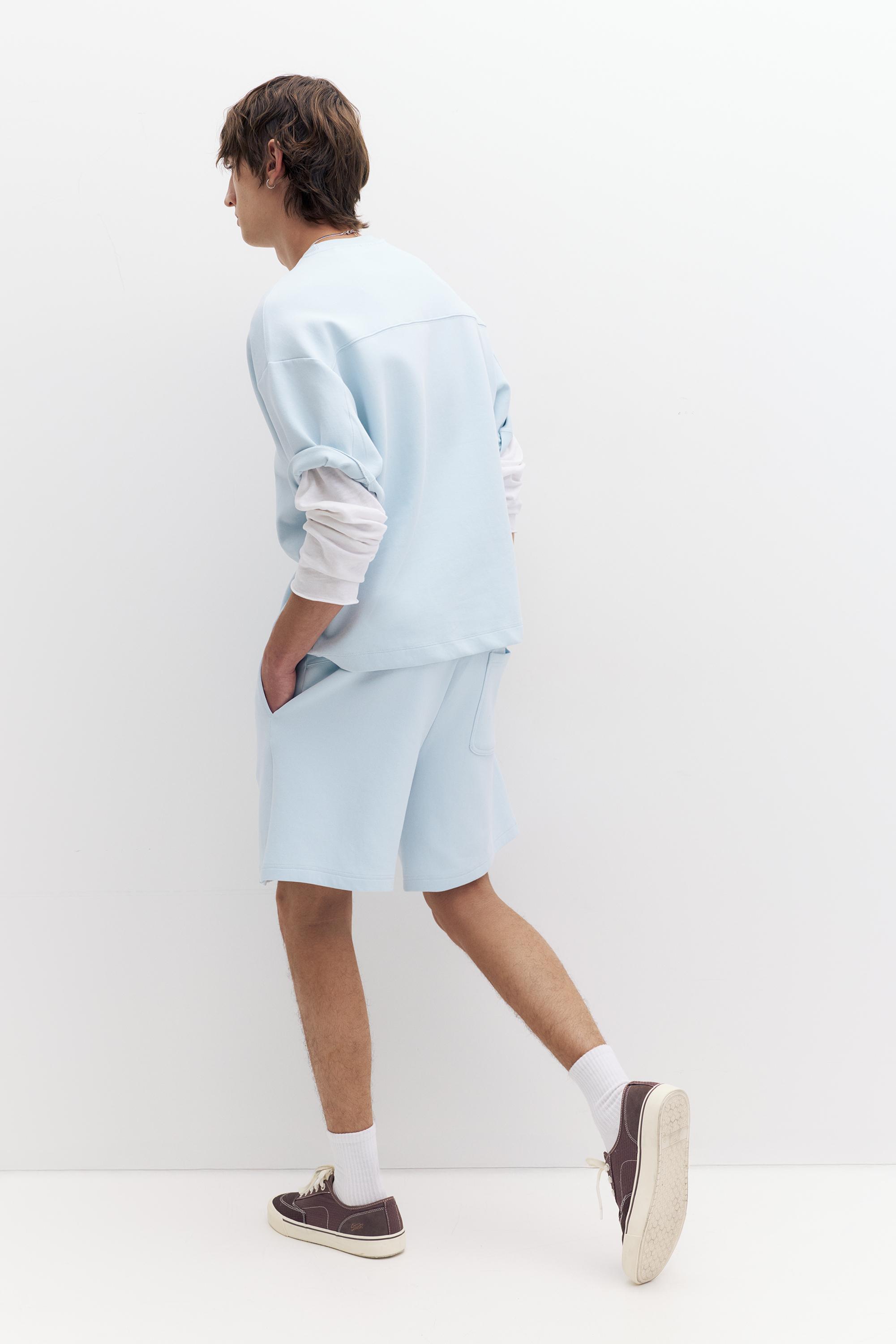 Interlock jogger Bermuda shorts — Sky blue