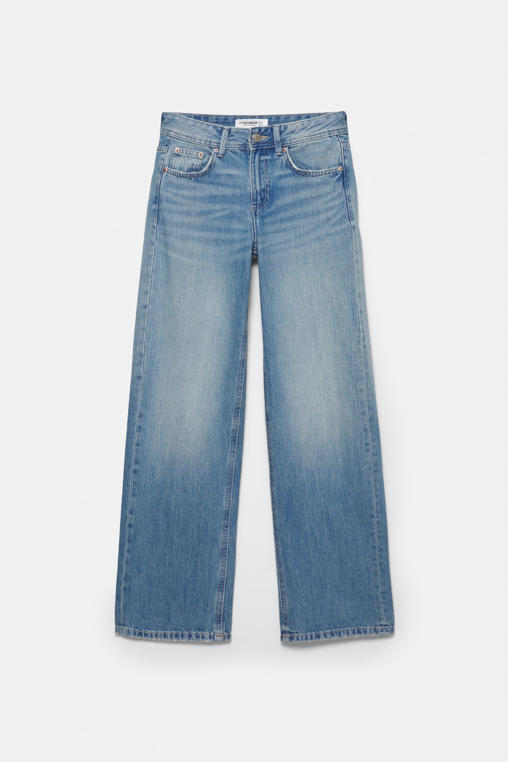 Low-rise straight-leg jeans — Indigo