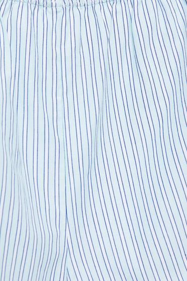 Striped pajama-style shorts — Water blue 8