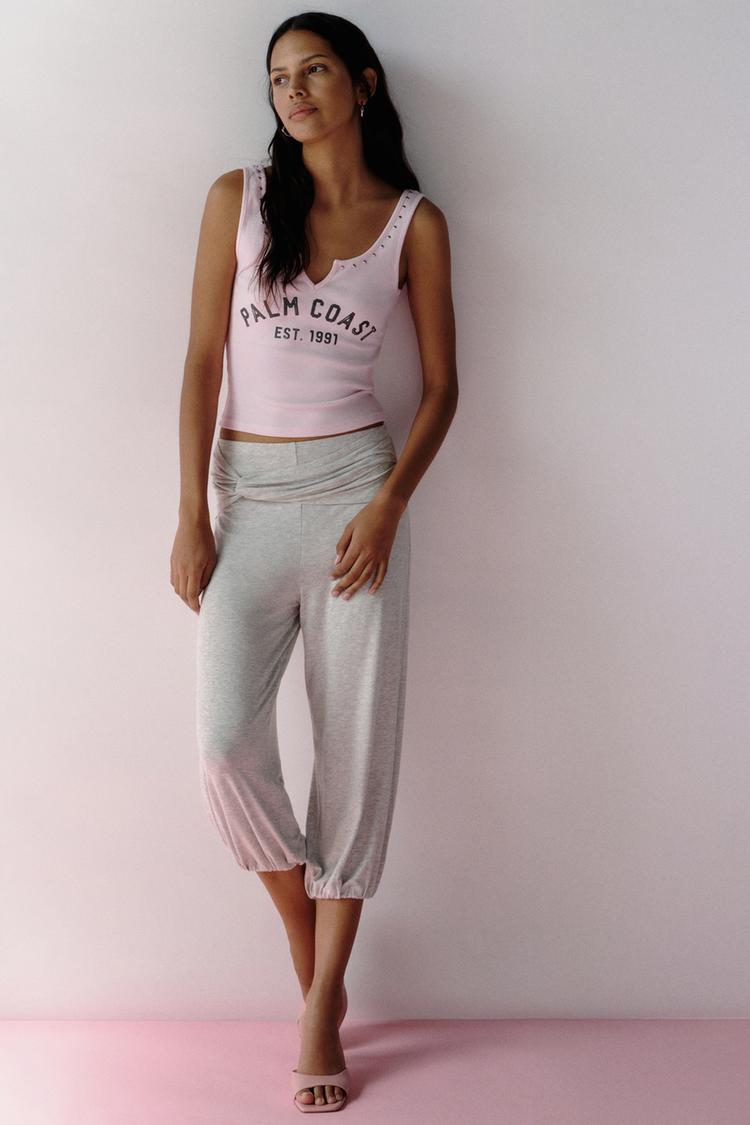 Capris sarouel trousers — Grey marl