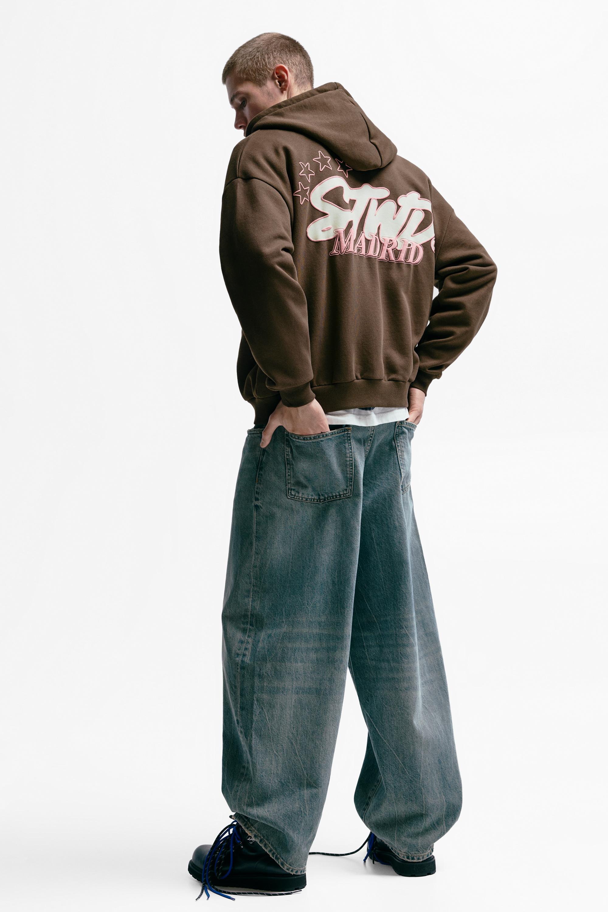 STWD Madrid fermuarlı kapüşonlu sweatshirt - Görsel 9