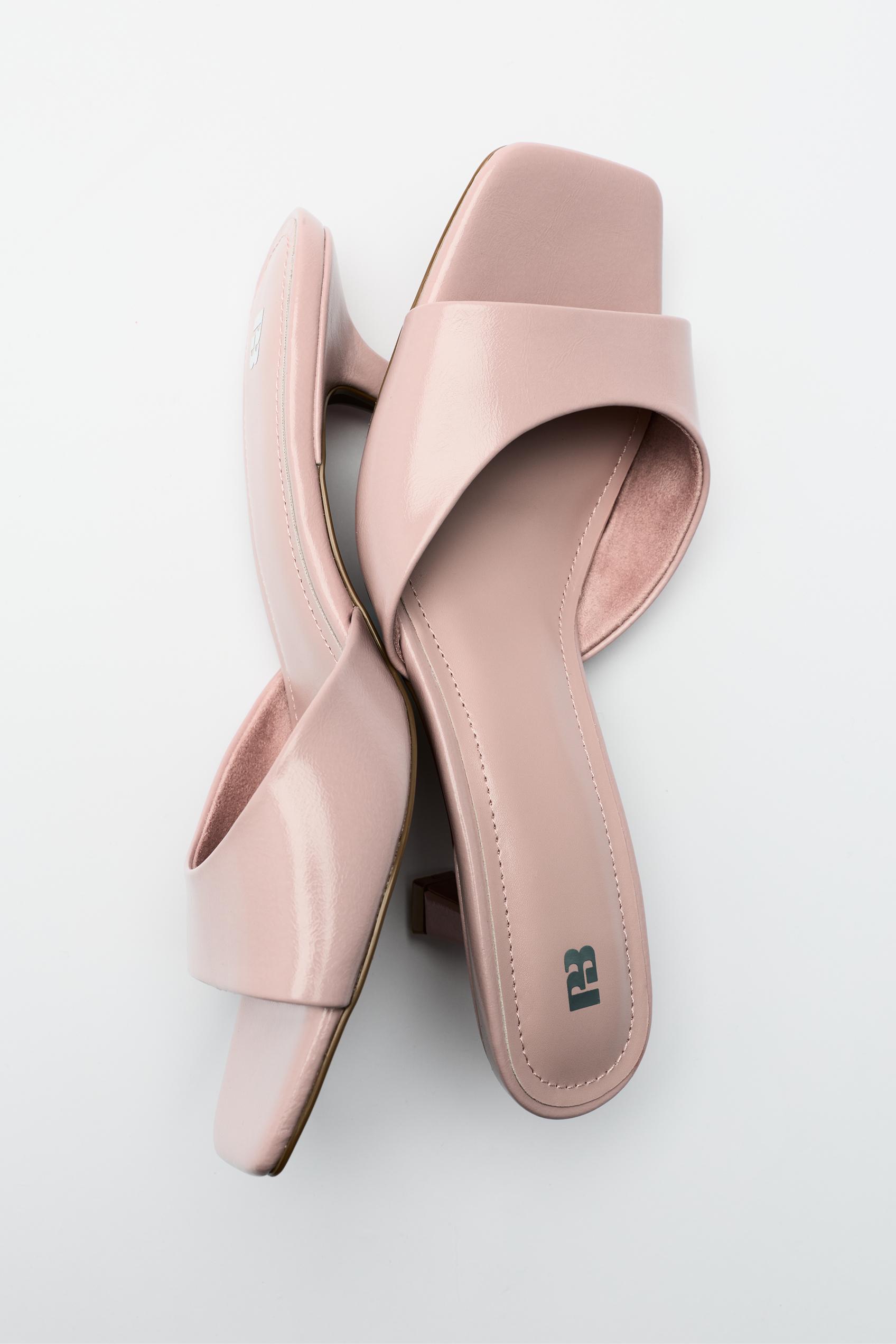 Heeled mule sandals — Pink