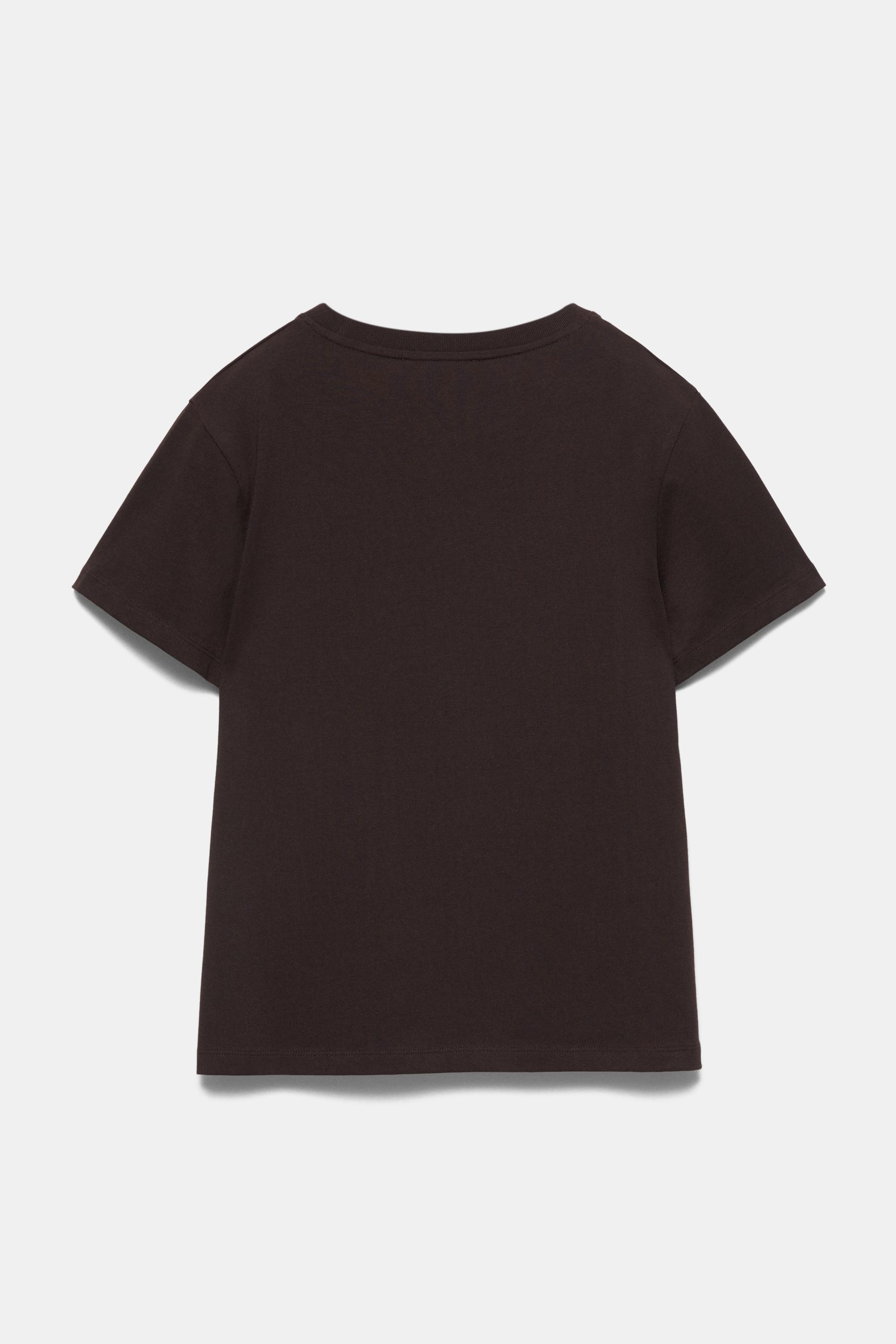 Short sleeve T-shirt 100% cotton — Brown