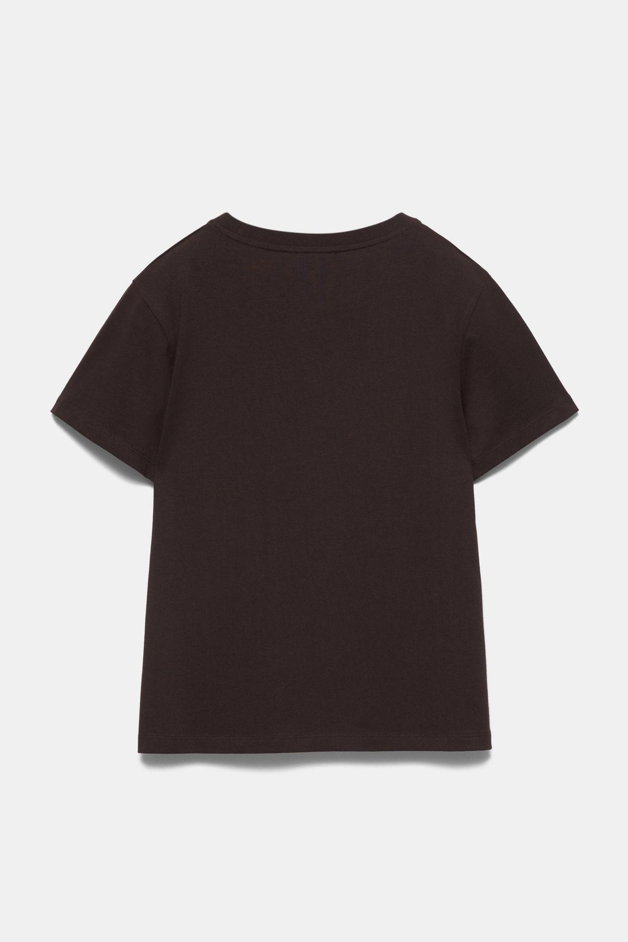Short sleeve T-shirt 100% cotton — Brown