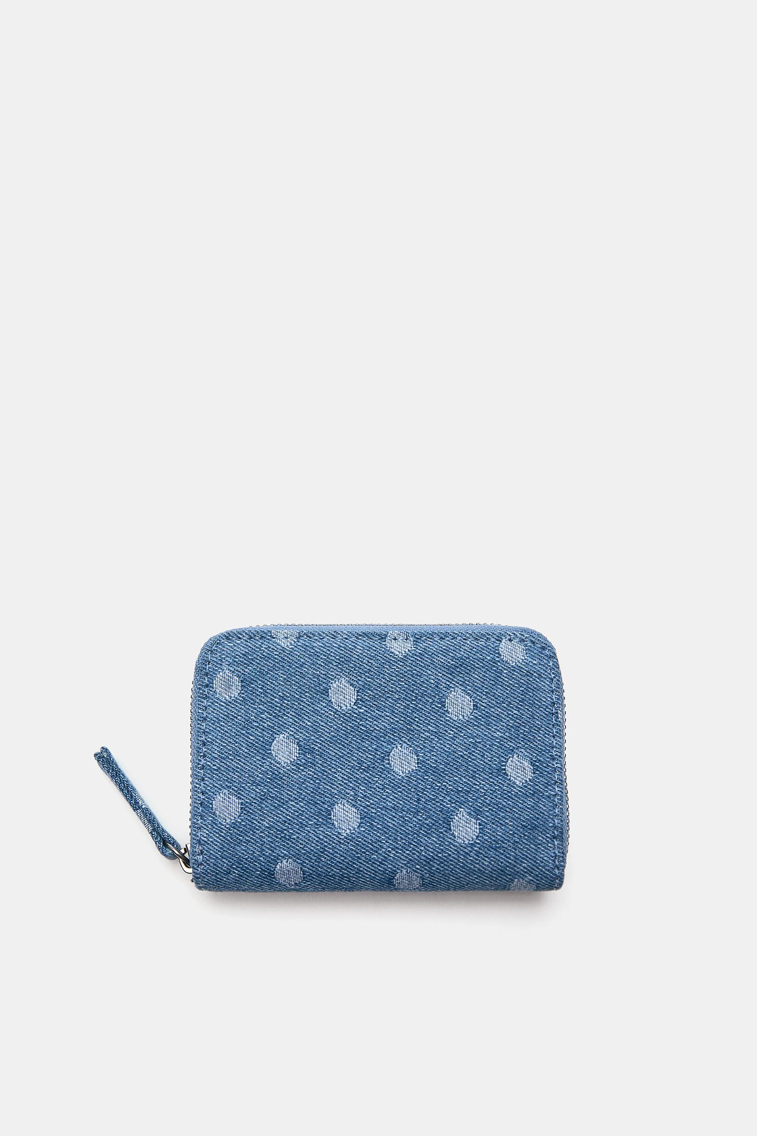 Denim polka dot wallet — Jeans