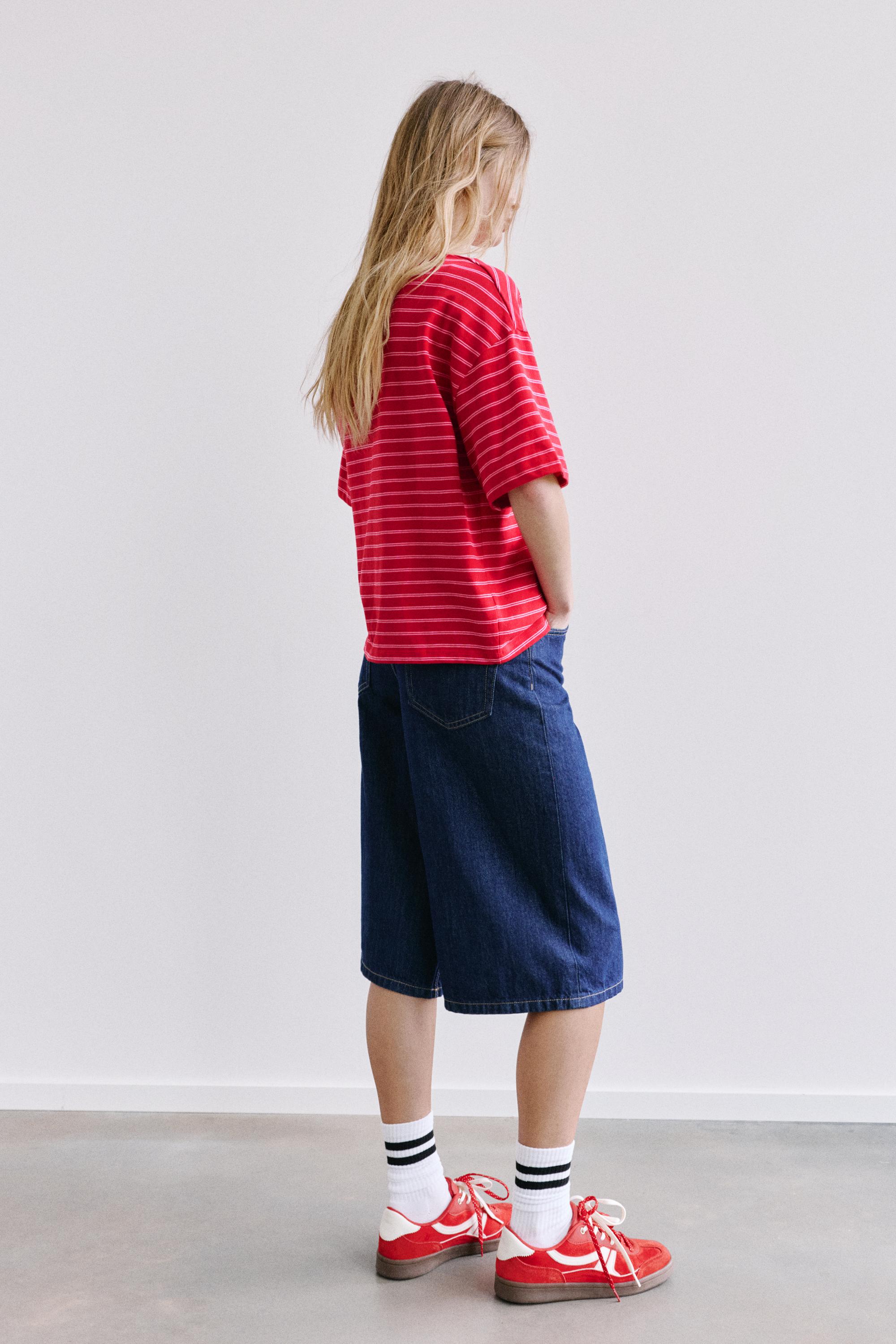 Oversize short sleeve T-shirt — Striped