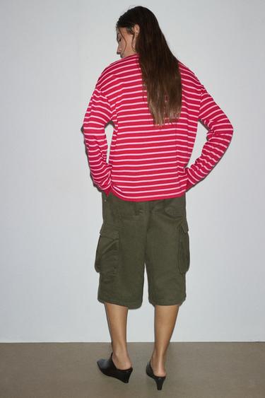 Oversize long sleeve striped T-shirt — Striped 2
