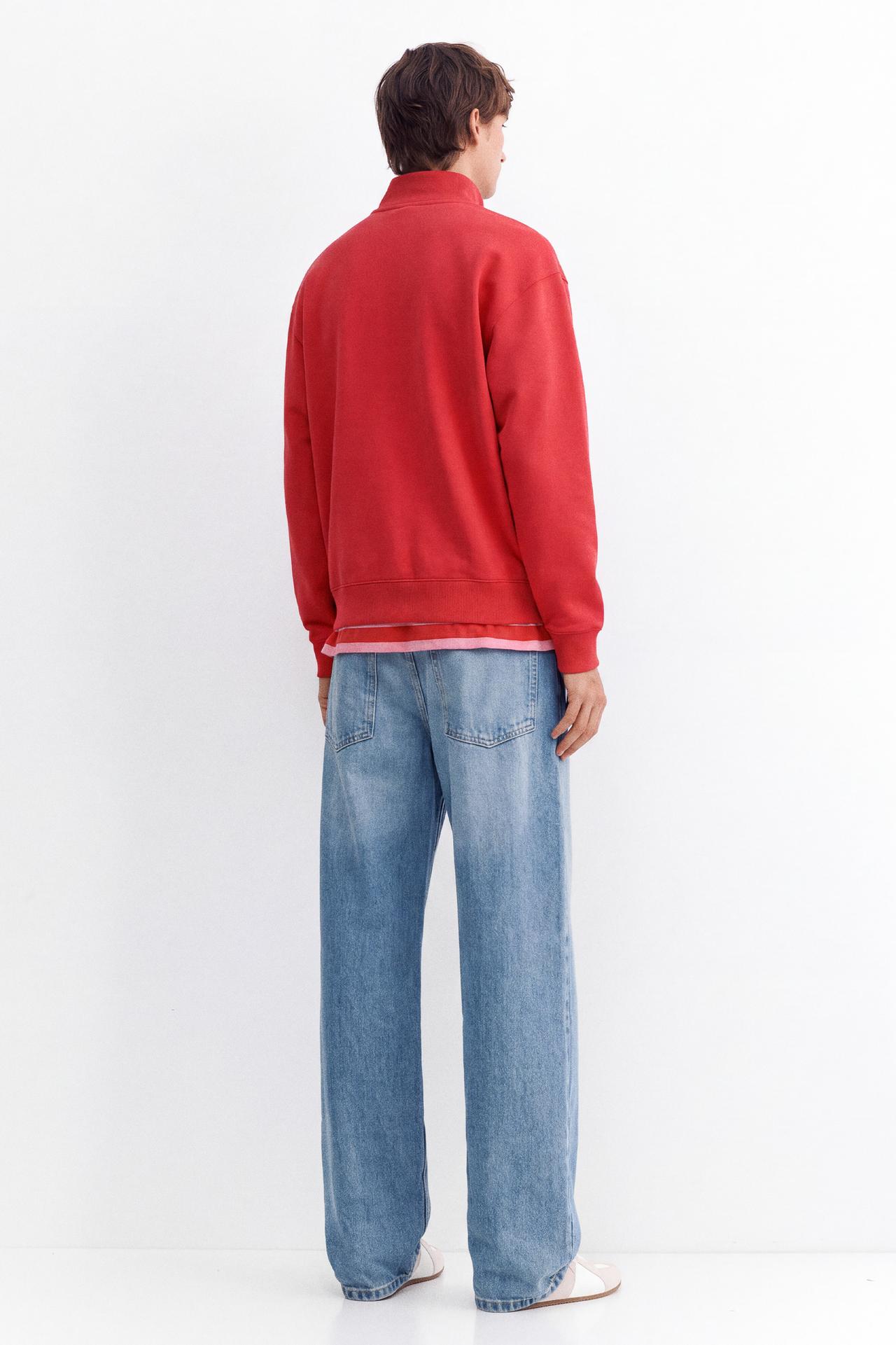 Quarter-zip sweatshirt — Red