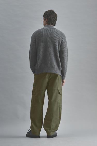 Barrel-leg cargo trousers — Khaki 3